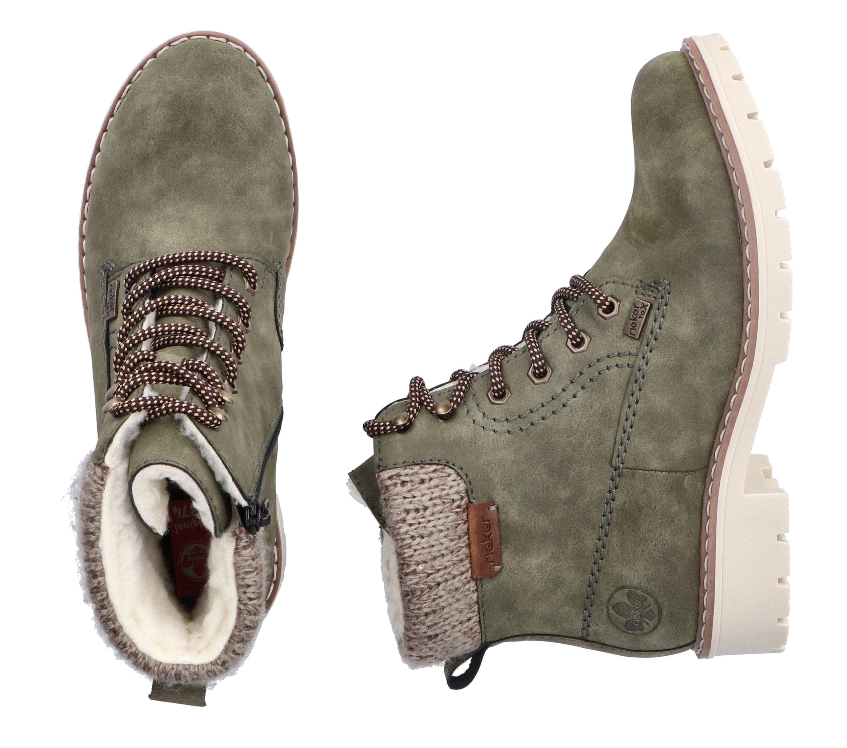 Rieker Winterlaarsjes veterschoenen, enkellaars, tex-membraan, 150 jaar rieker jubileumartikel