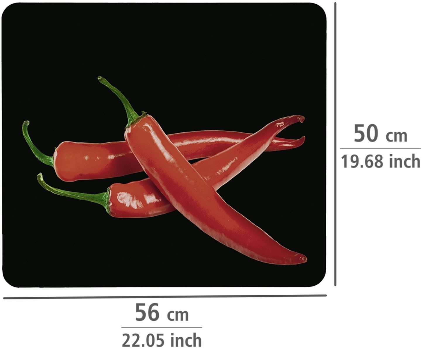 WENKO Kookplaatdeksel Model Hot Peperoni los werkblad te gebruiken (1-delig)