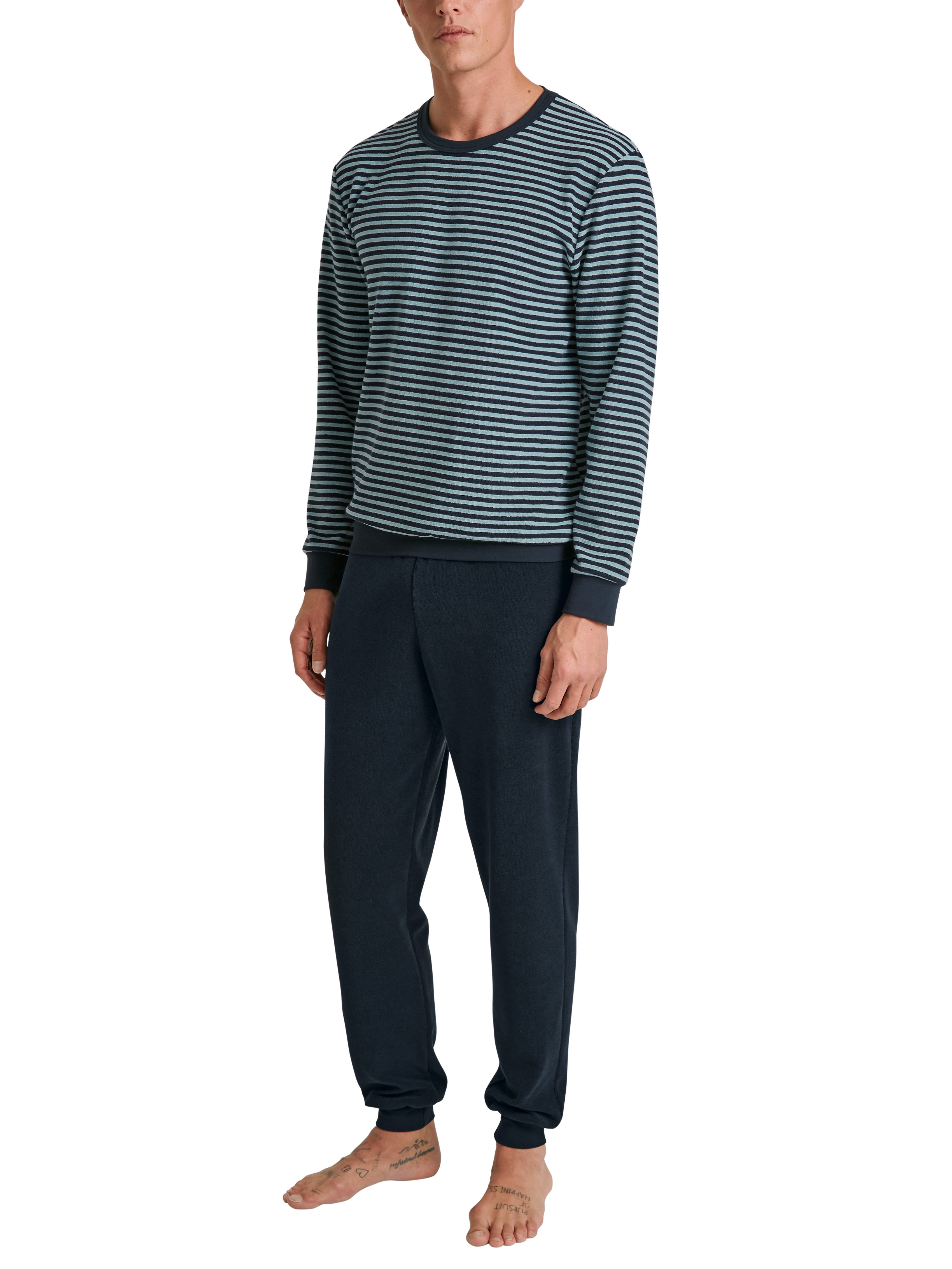CALIDA Pyjama Relax Terry met klassieke ronde hals (2-delig)