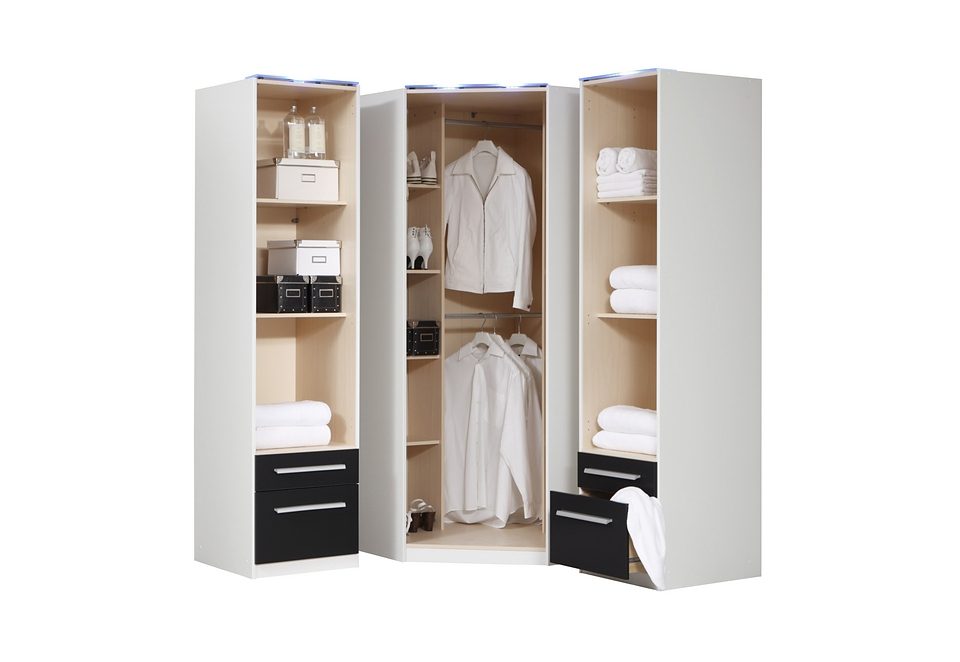 priess Kledingkast Kast garderobe waskast Barcelona in 5 breedtes veel opbergruimte, ruime lades, met spiegel, made in germany