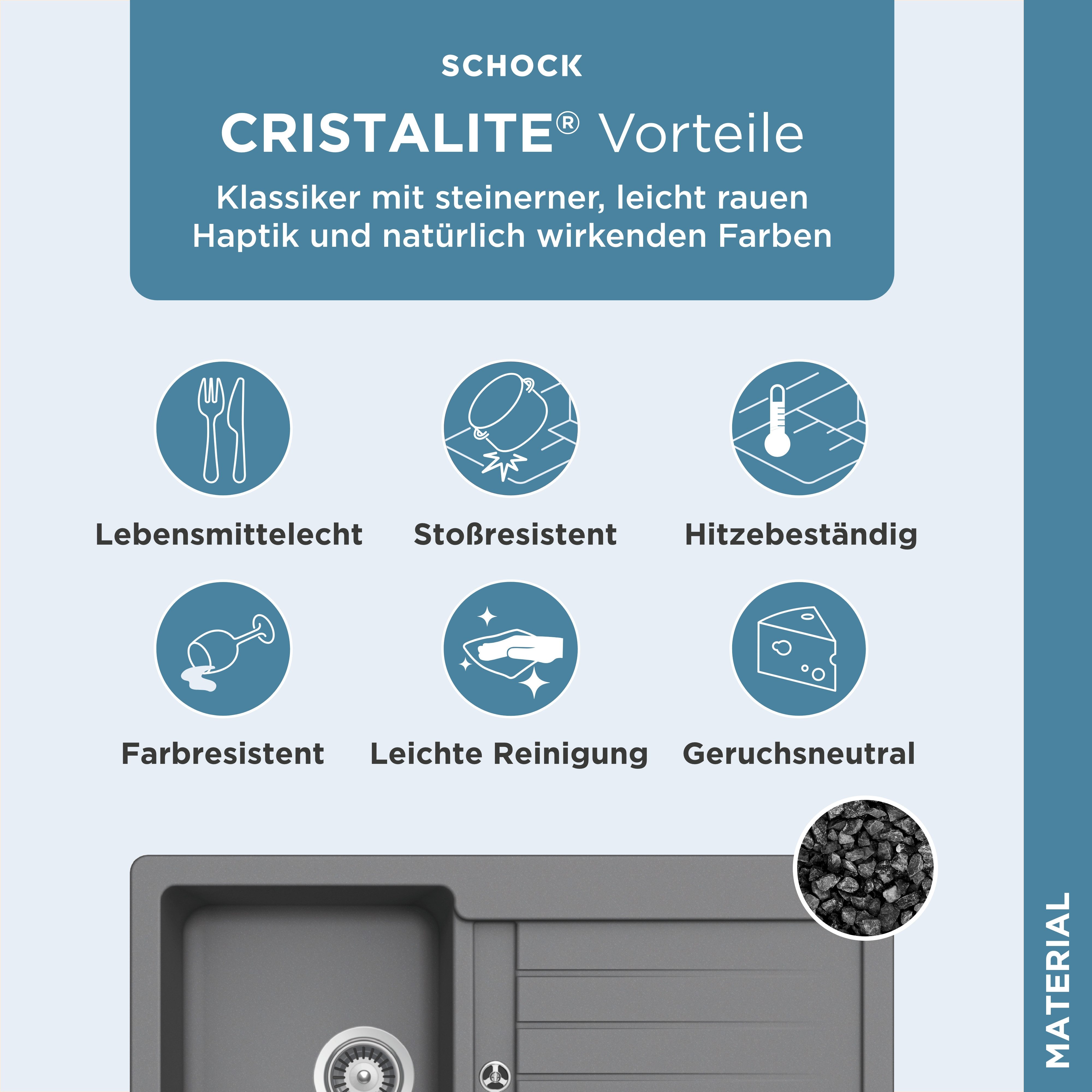 Schock Granieten spoelbak Typos D-100