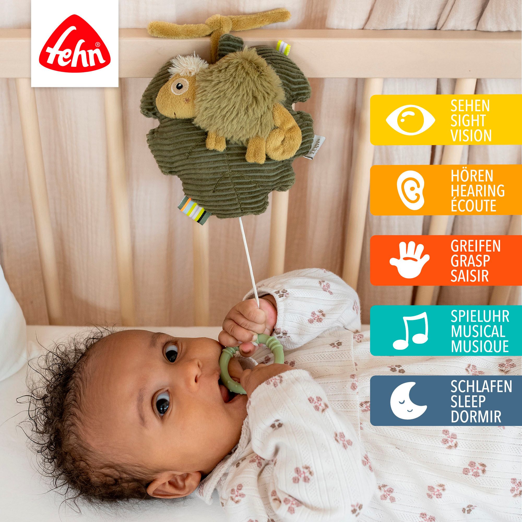 Fehn Speeldoosje Lazy, Crazy & Pink, Kameleon
