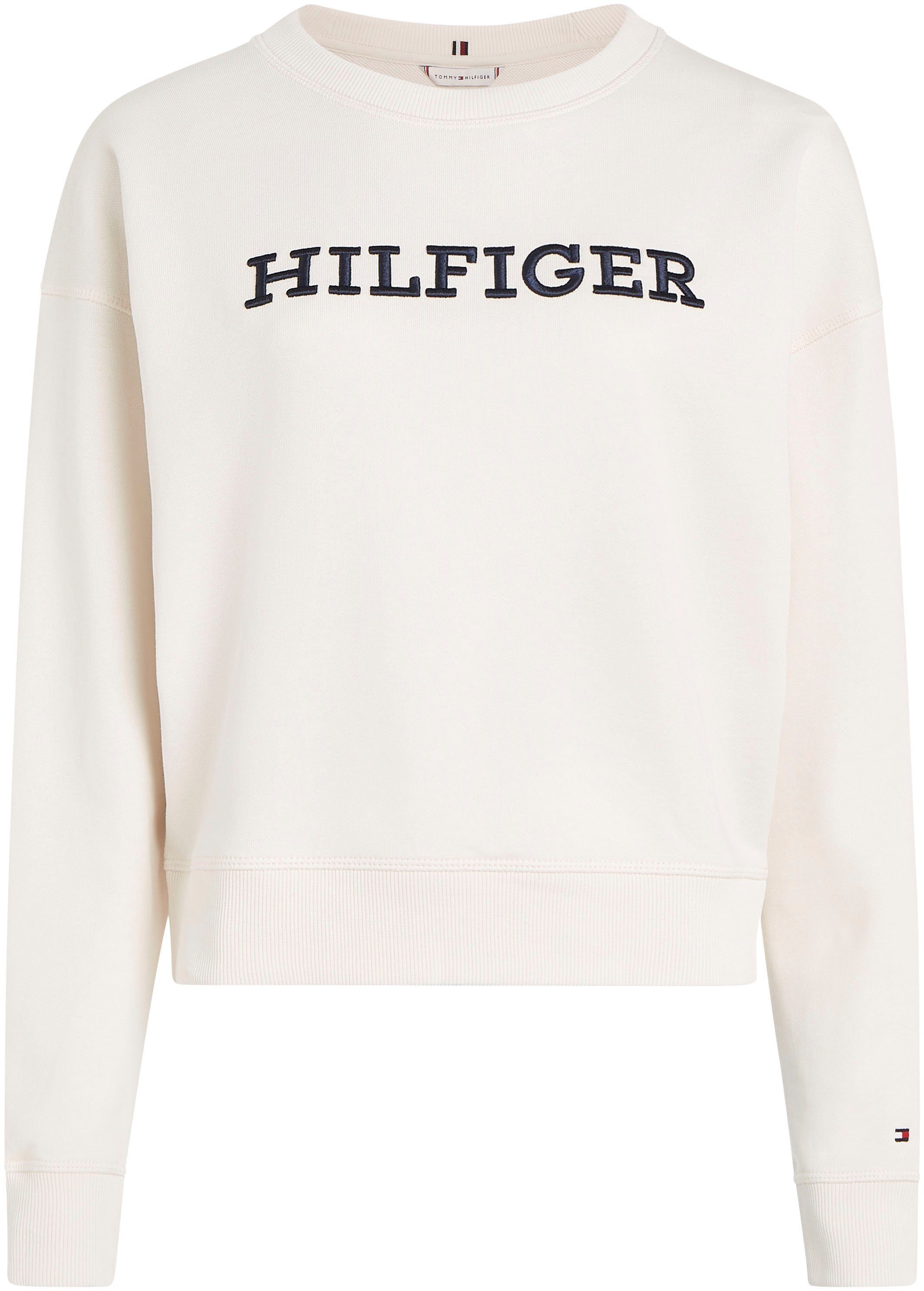 Tommy Hilfiger Sweatshirt REG MONOTYPE EMB SWEATSHIRT met opvallend geborduurd hilfiger-logo