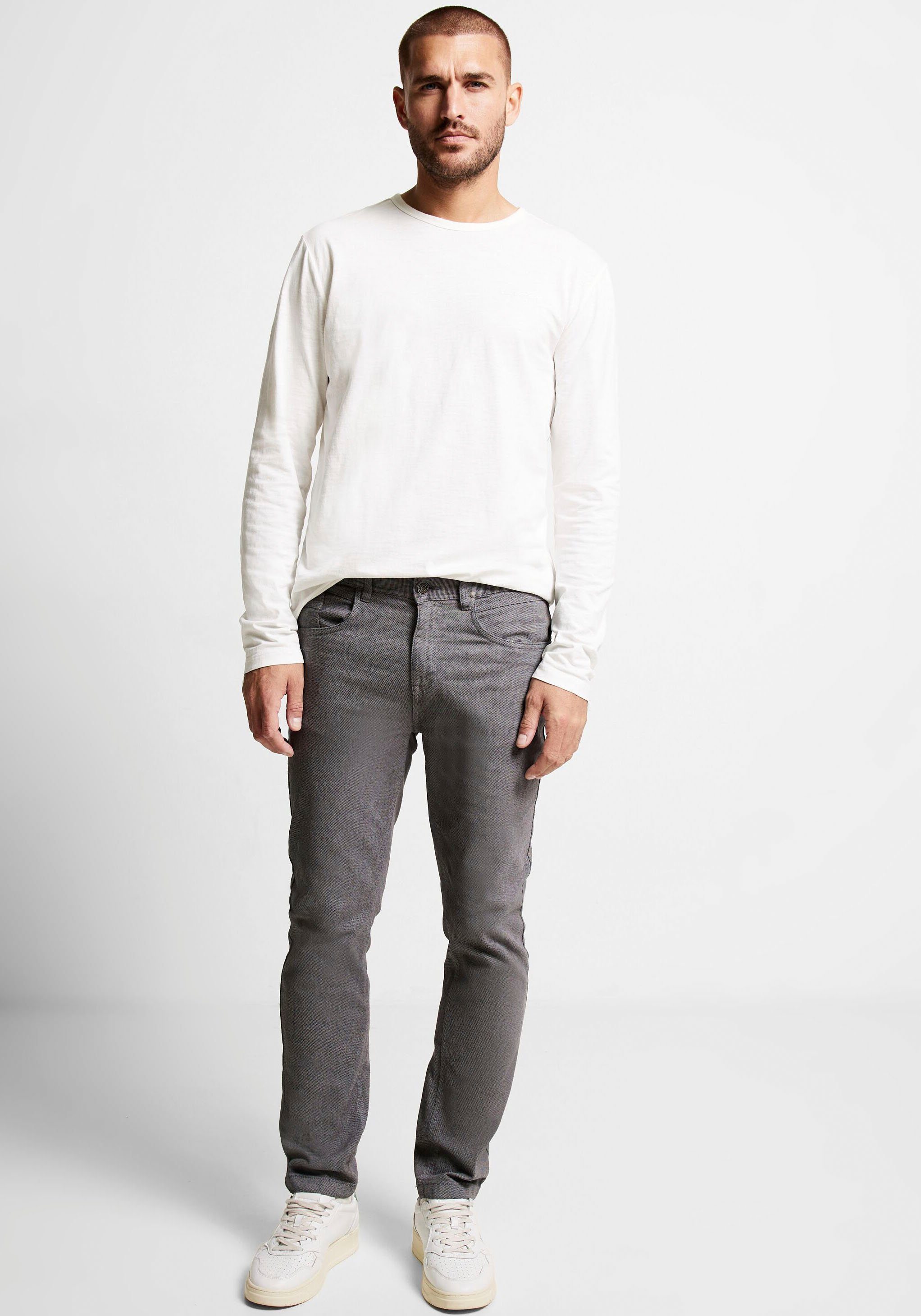 STREET ONE MEN Chino in structuur-look