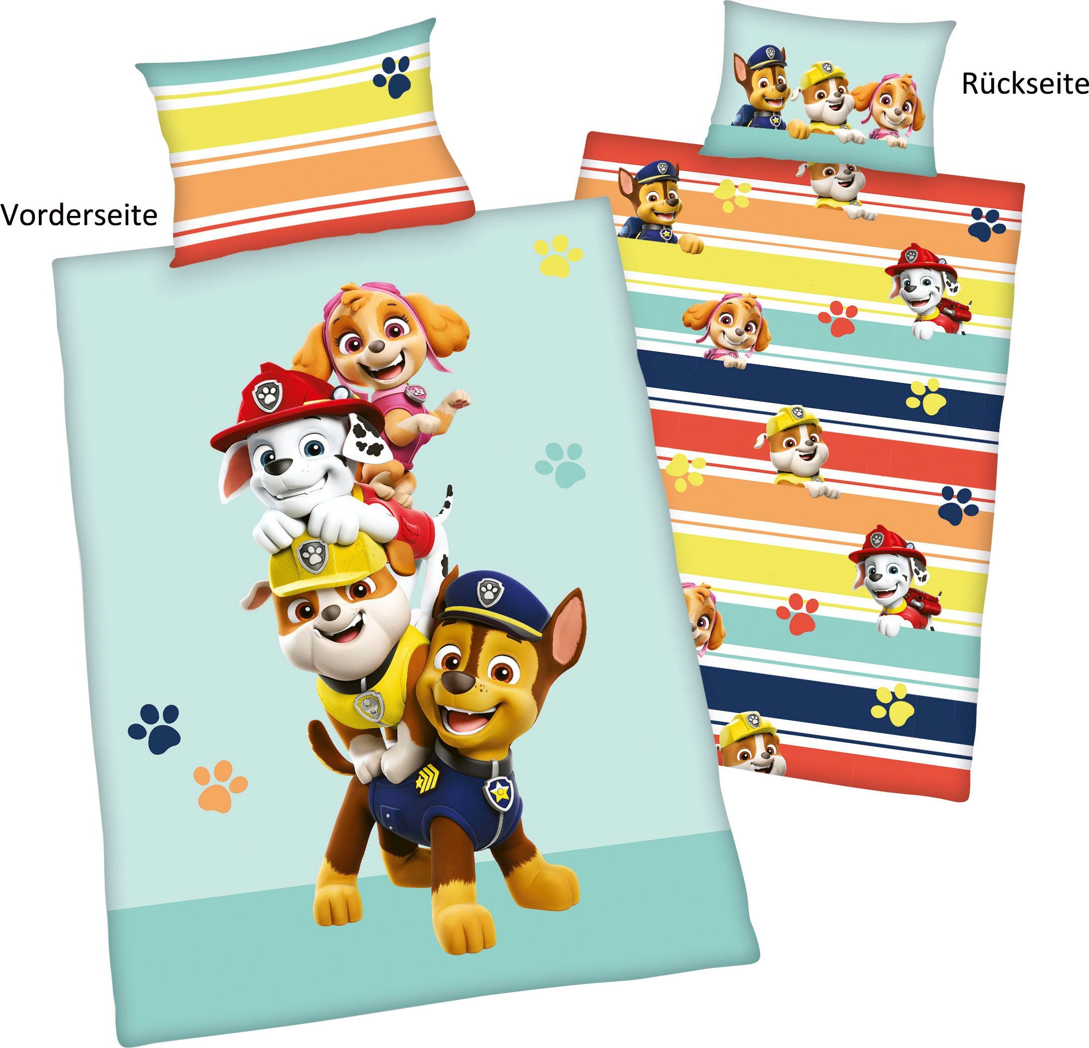 PAW PATROL Baby-overtrekset met liefdevol motief dekbedovertrekken groen