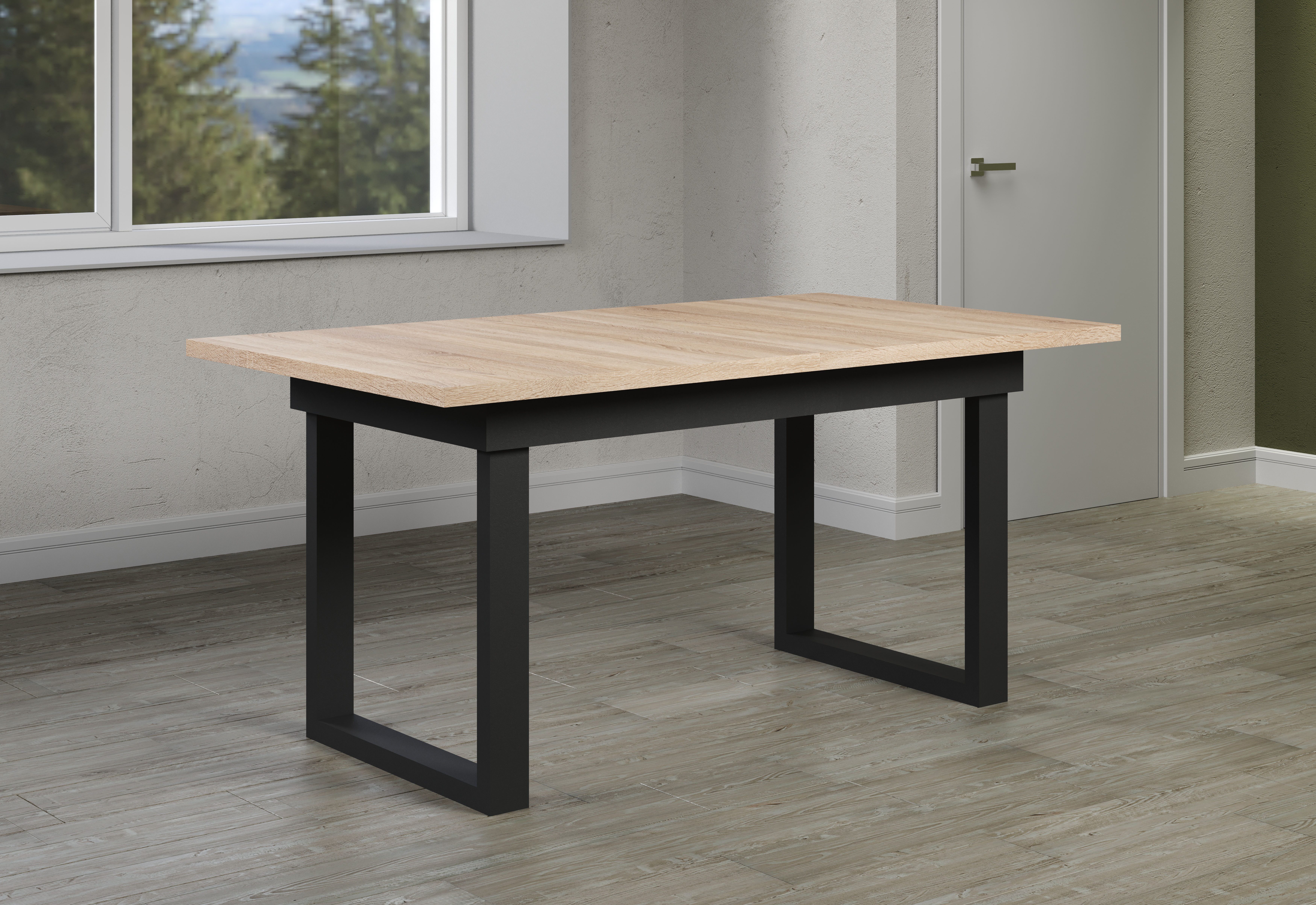 INOSIGN Eettafel Valencia Synchro-uitvoering, metalen runners, uitschuifbaar tot 200 cm