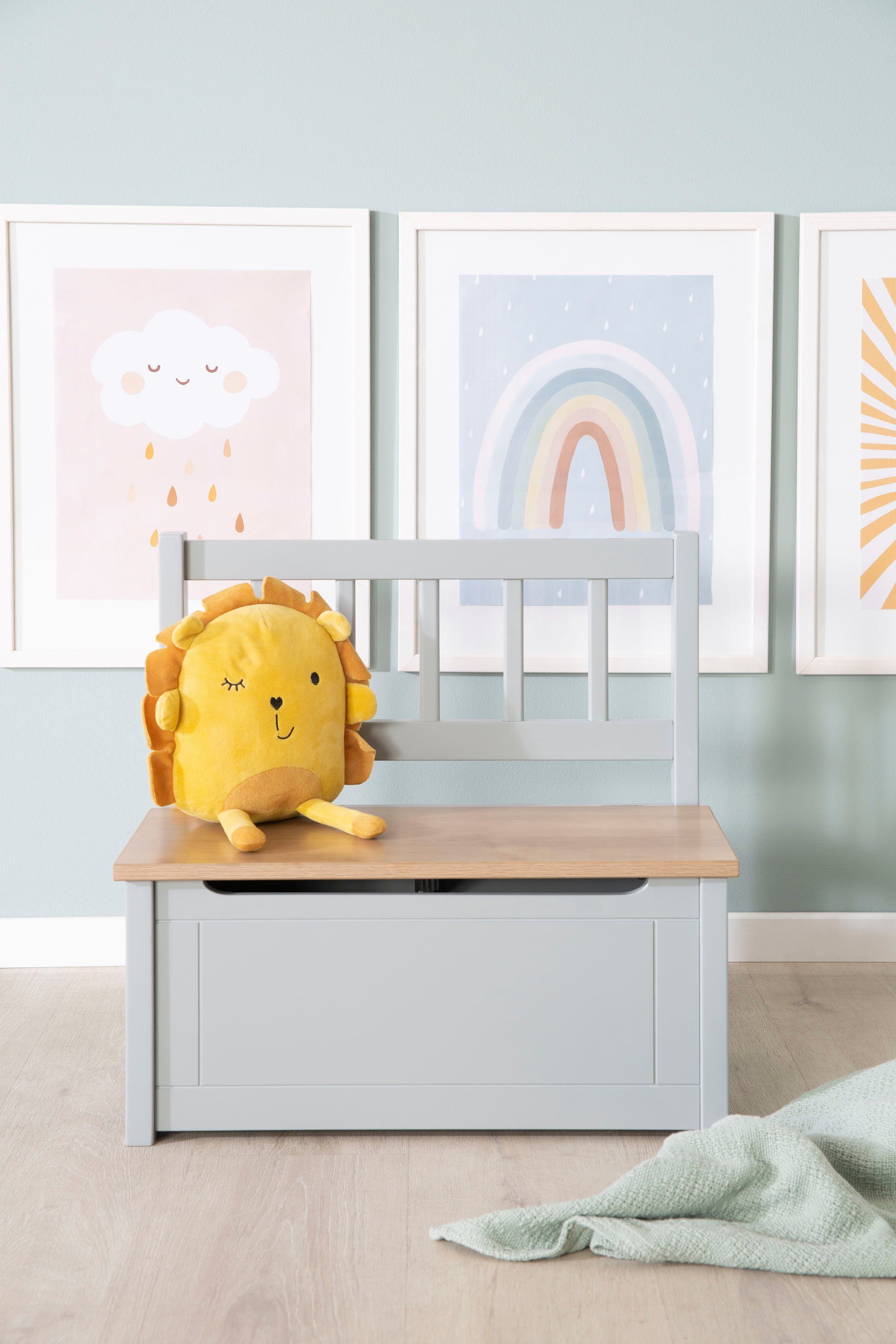 Roba® Kistbank Woody, ecru & taupe