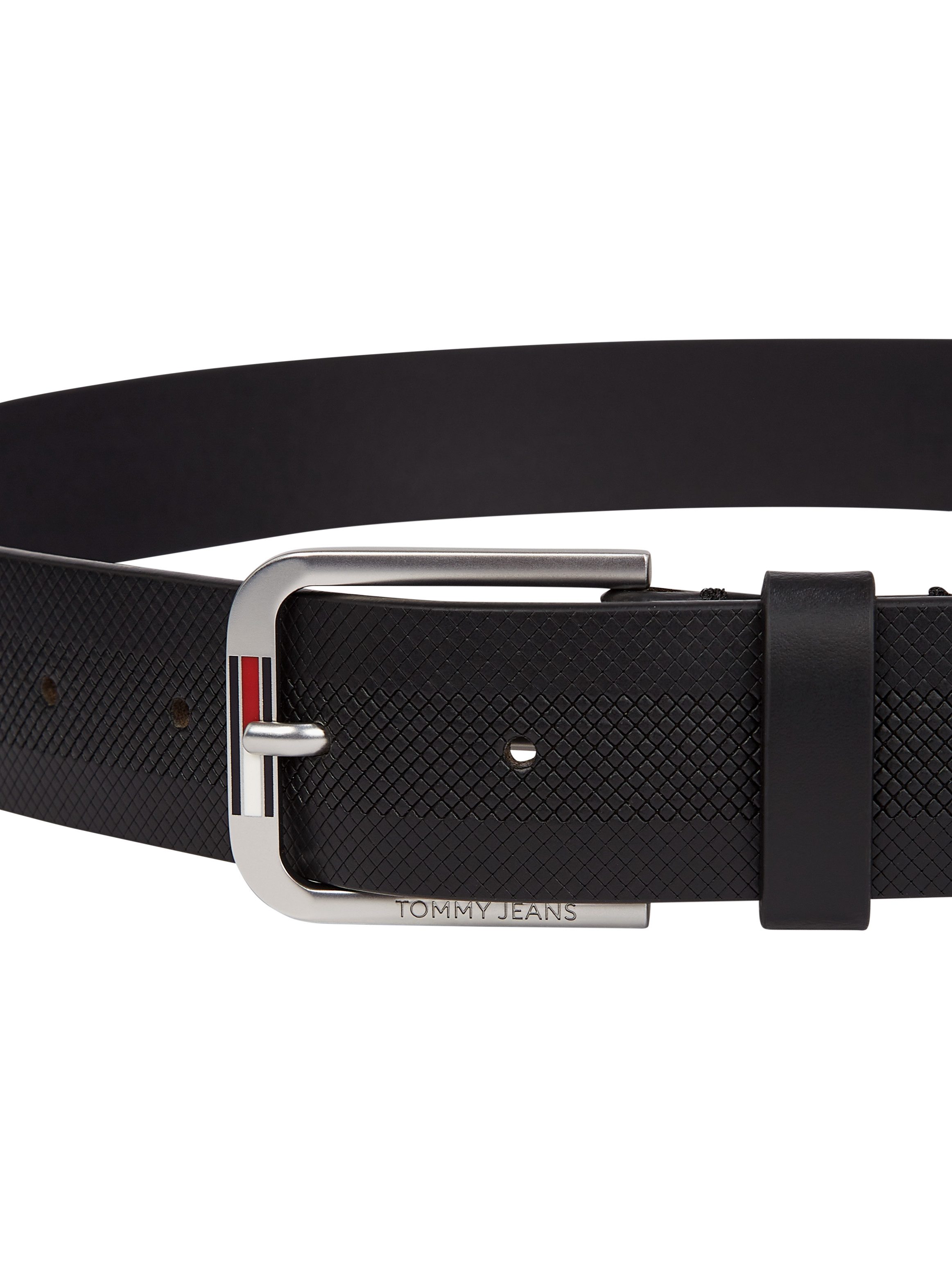 TOMMY JEANS Leren riem TJM AUSTIN 3.5 Eenvoudige pin sluiting met logo, zachte haptiek