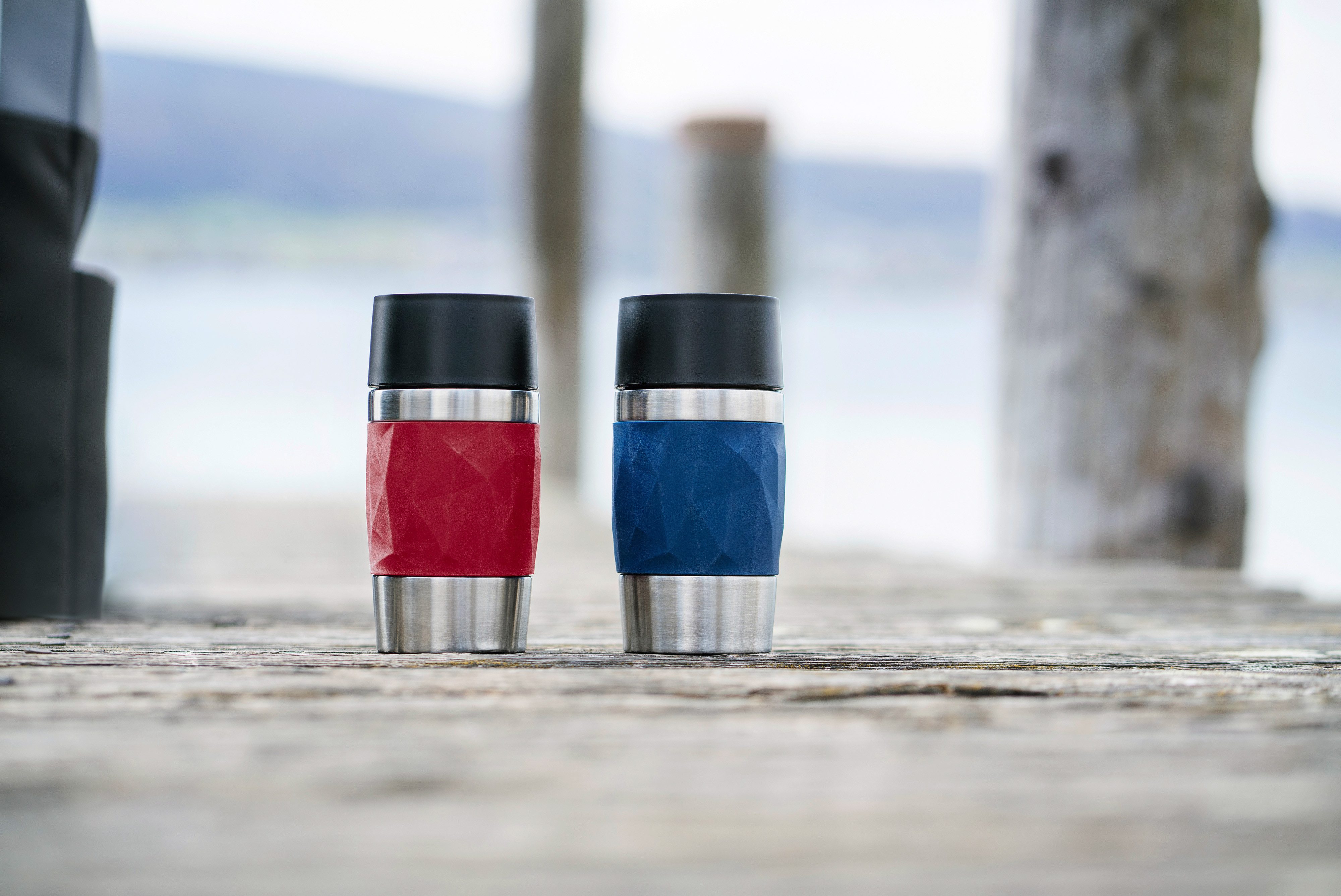 Emsa Thermosbeker Travel Mug Compact 0,3l, roestvrij staal, 3u warm/6u koud, 360° drinkopening, vaatwasmachinebestendig