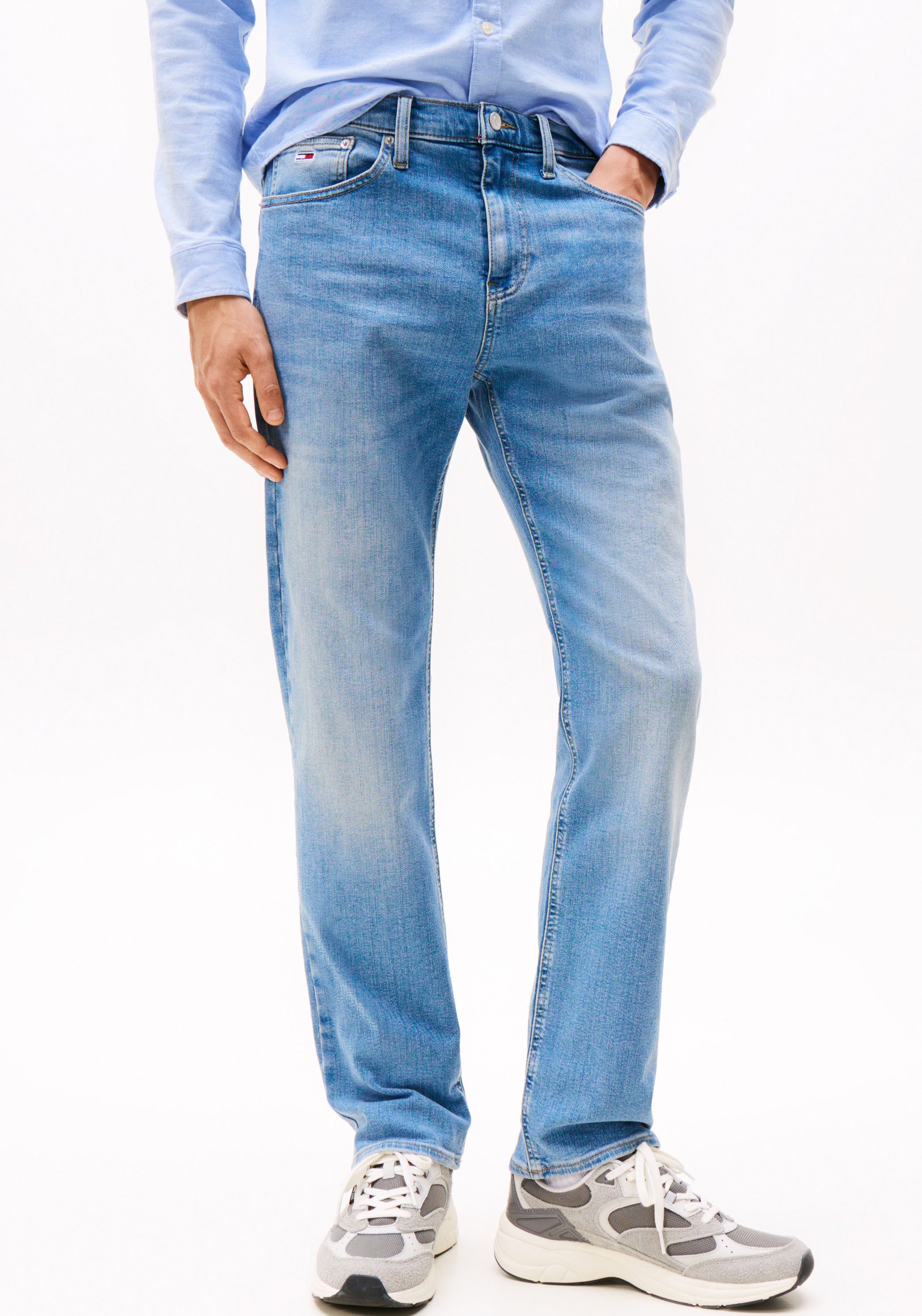 TOMMY JEANS Straight jeans Ryan Regular Slim Straight heren straight jeans maat 32 blauw