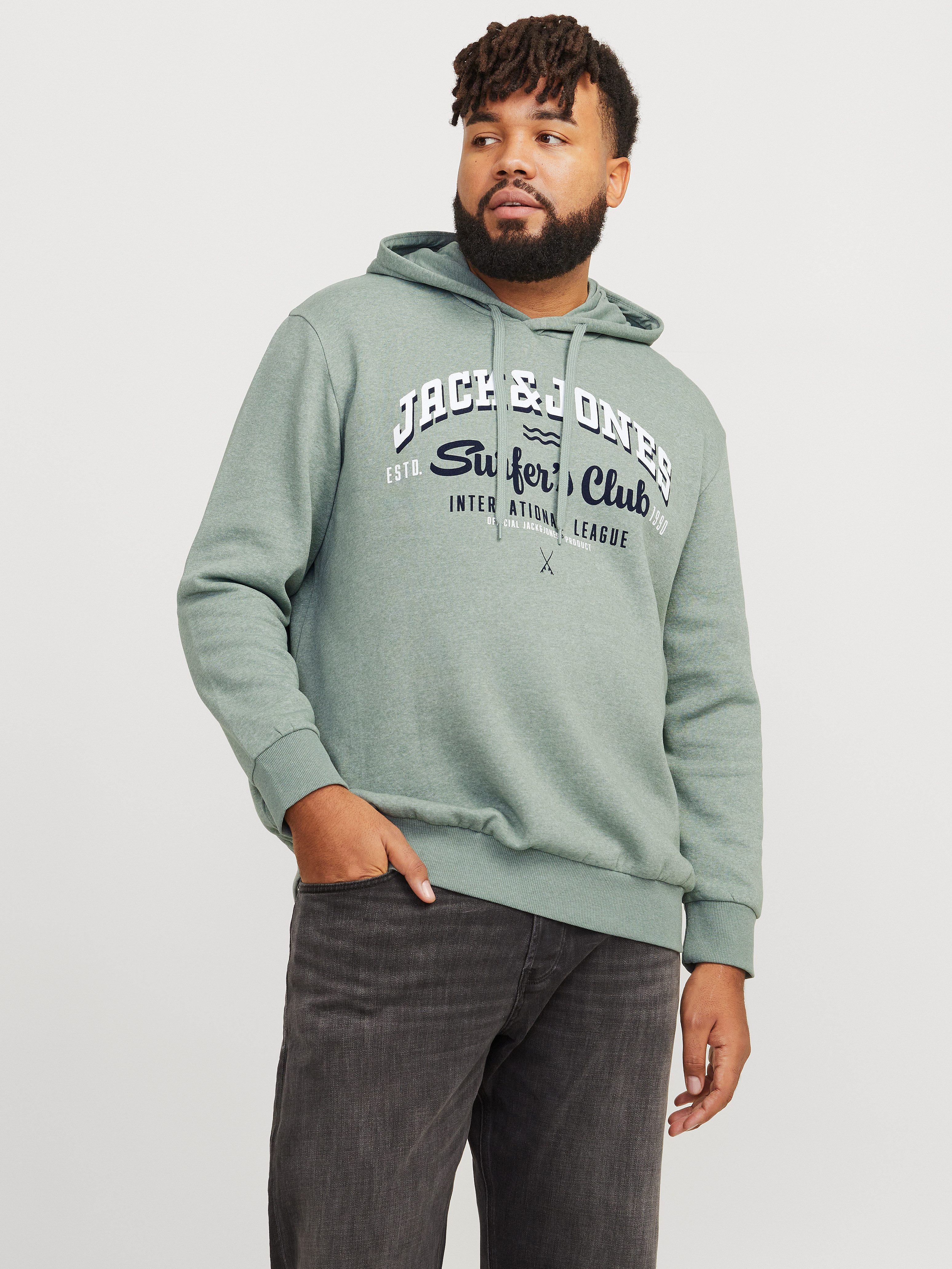 Jack & Jones PlusSize Hoodie JJELOGO SWEAT HOOD 2 COL 24/25 NOOS PLS