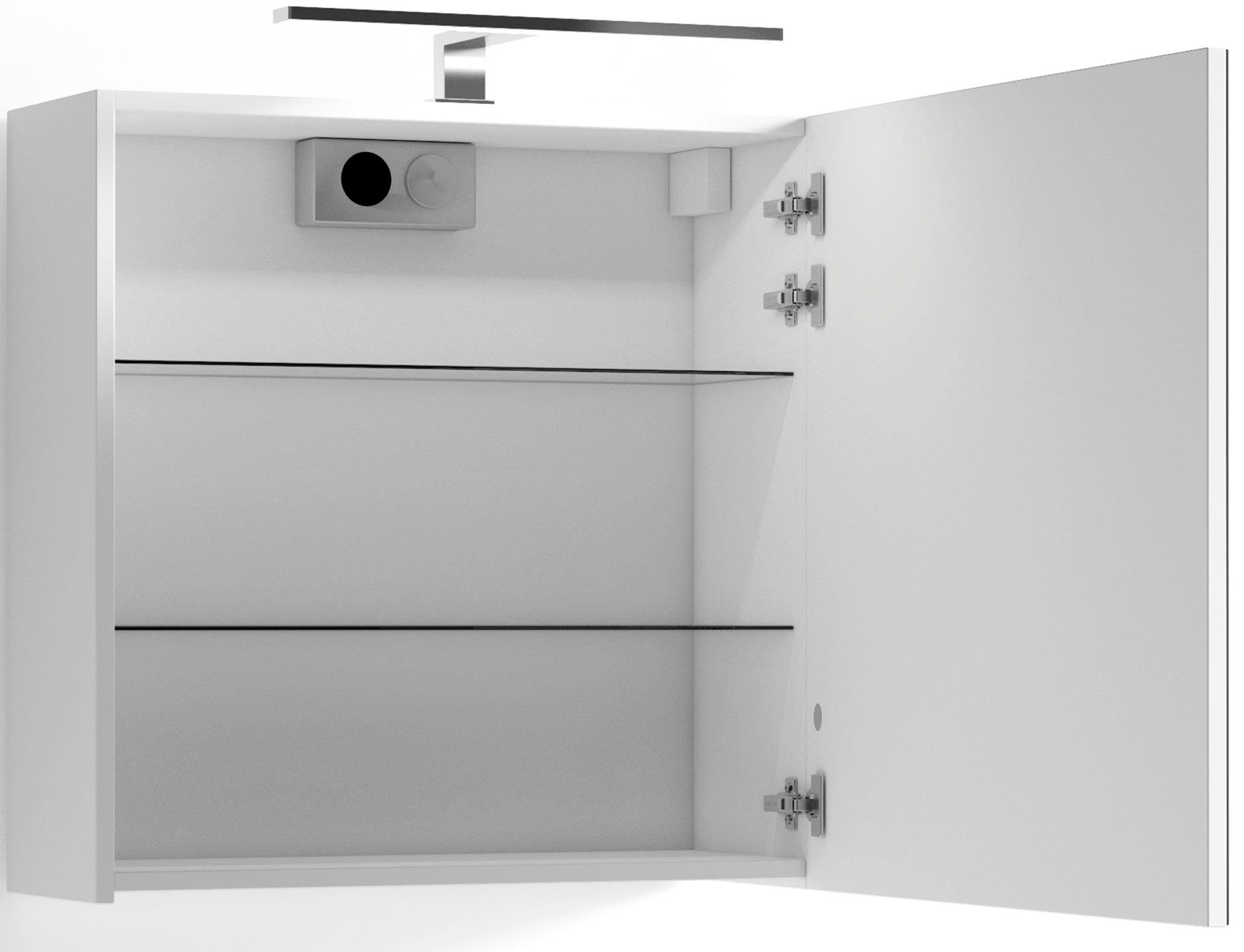 byLIVING Spiegelkast Spree Breedte 60 cm, 1-deurs, met ledverlichting en schakelaar-/stekkerdoos
