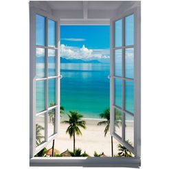 reinders! poster raam naar het strand (1 stuk) blauw