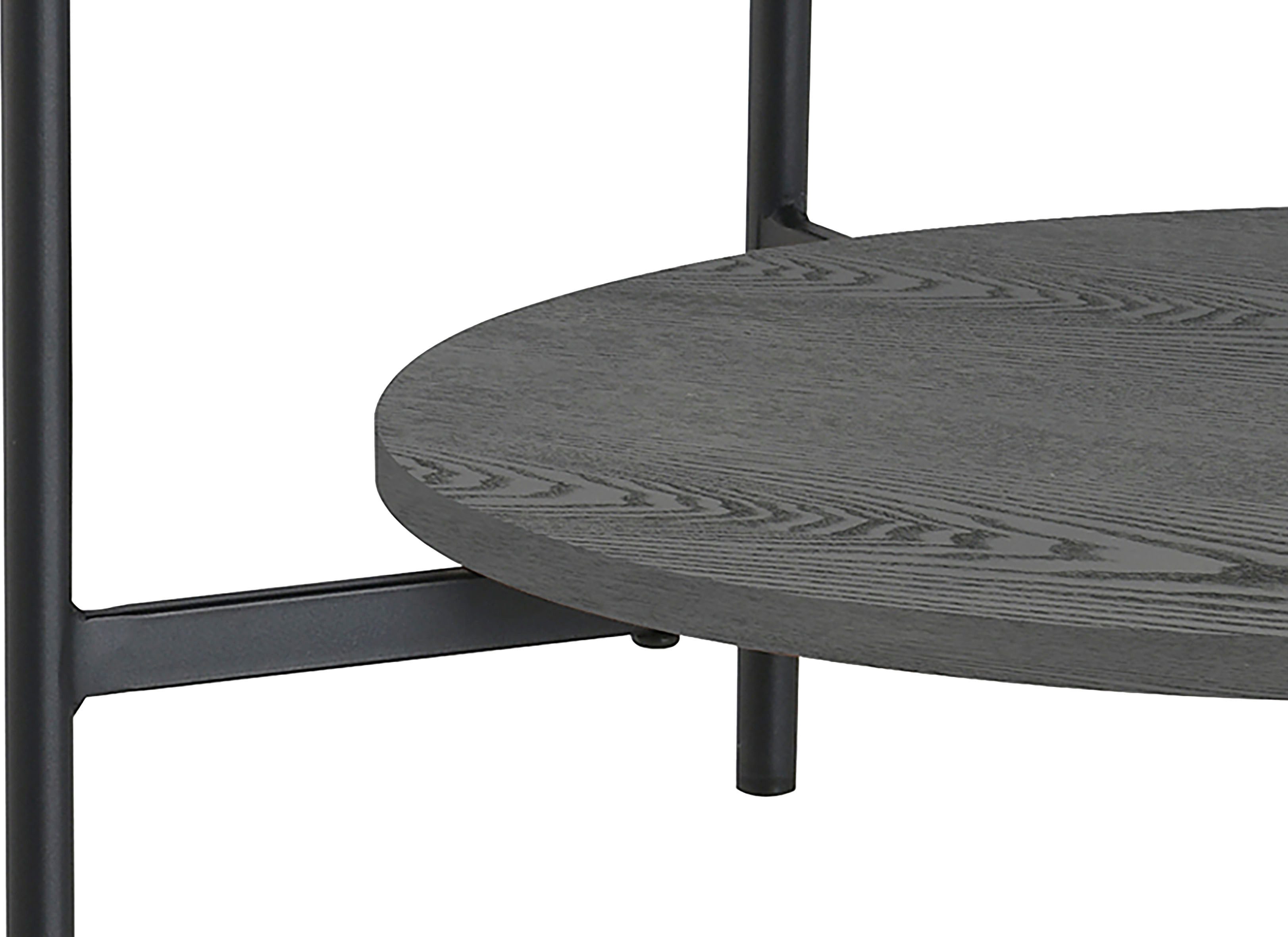 byLIVING Salontafel Ohio met rookglas, plank van echt houtfineer, rond, d 73,5 / h 42,5 cm