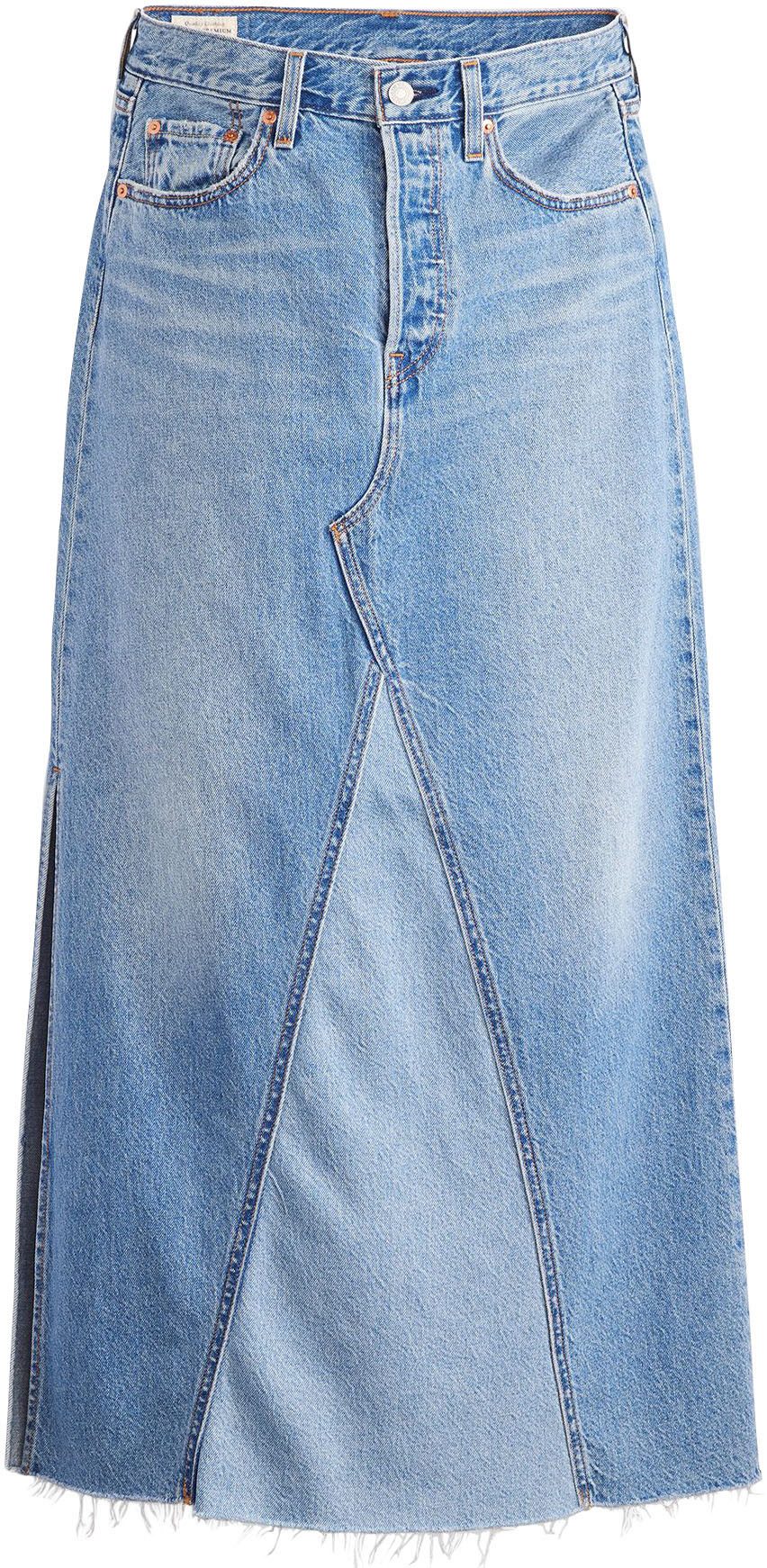Levi's® Jeans rok ICONIC LONG SKIRT in five-pocketsstijl