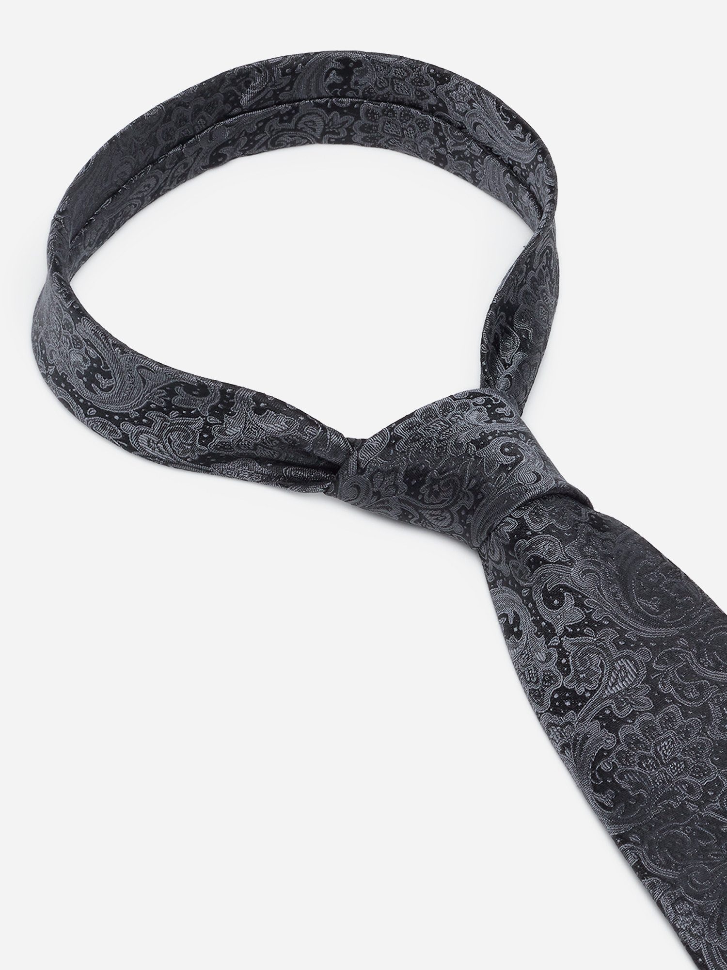 MONTI Stropdas Luan van 100% zijde - met een elegant paisleymotief voor feestelijke gelegenheden
