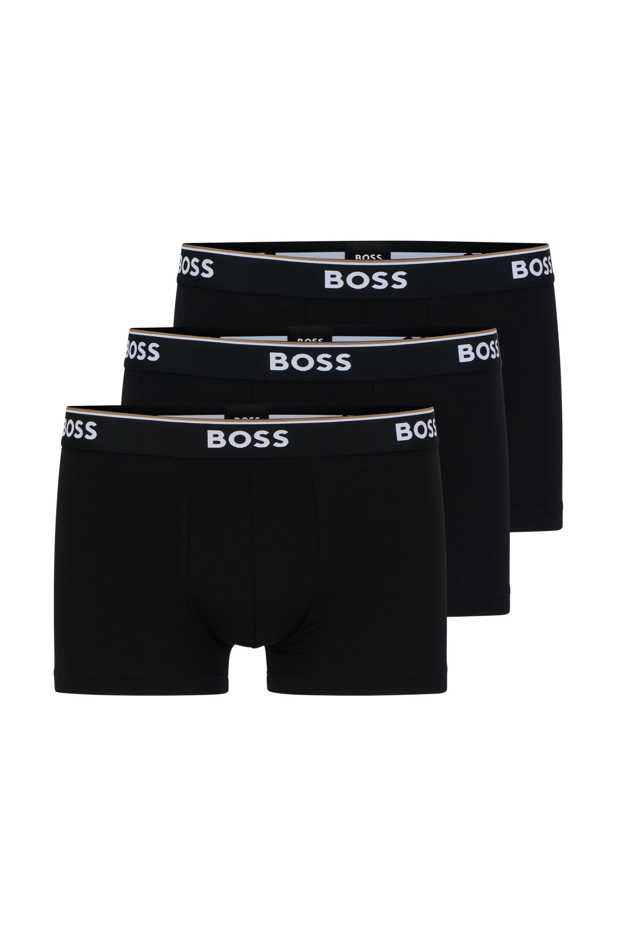 BOSS Boxershort TRUNK 3 PACK met boss opdruk op de tailleband (3 stuks)