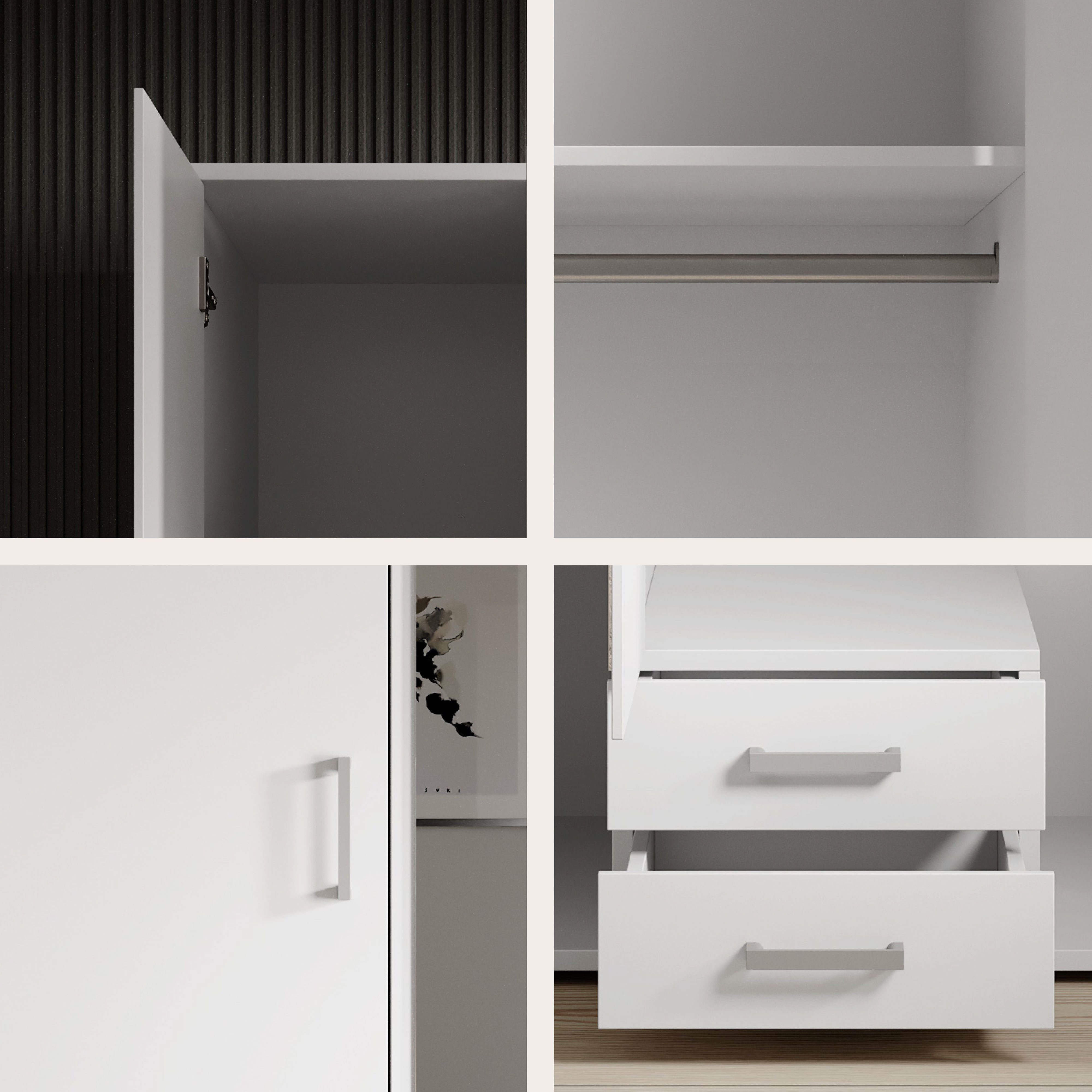 Schlafkontor Kledingkast Karl draaideurkast slaapkamerkast met spiegel garderobe
