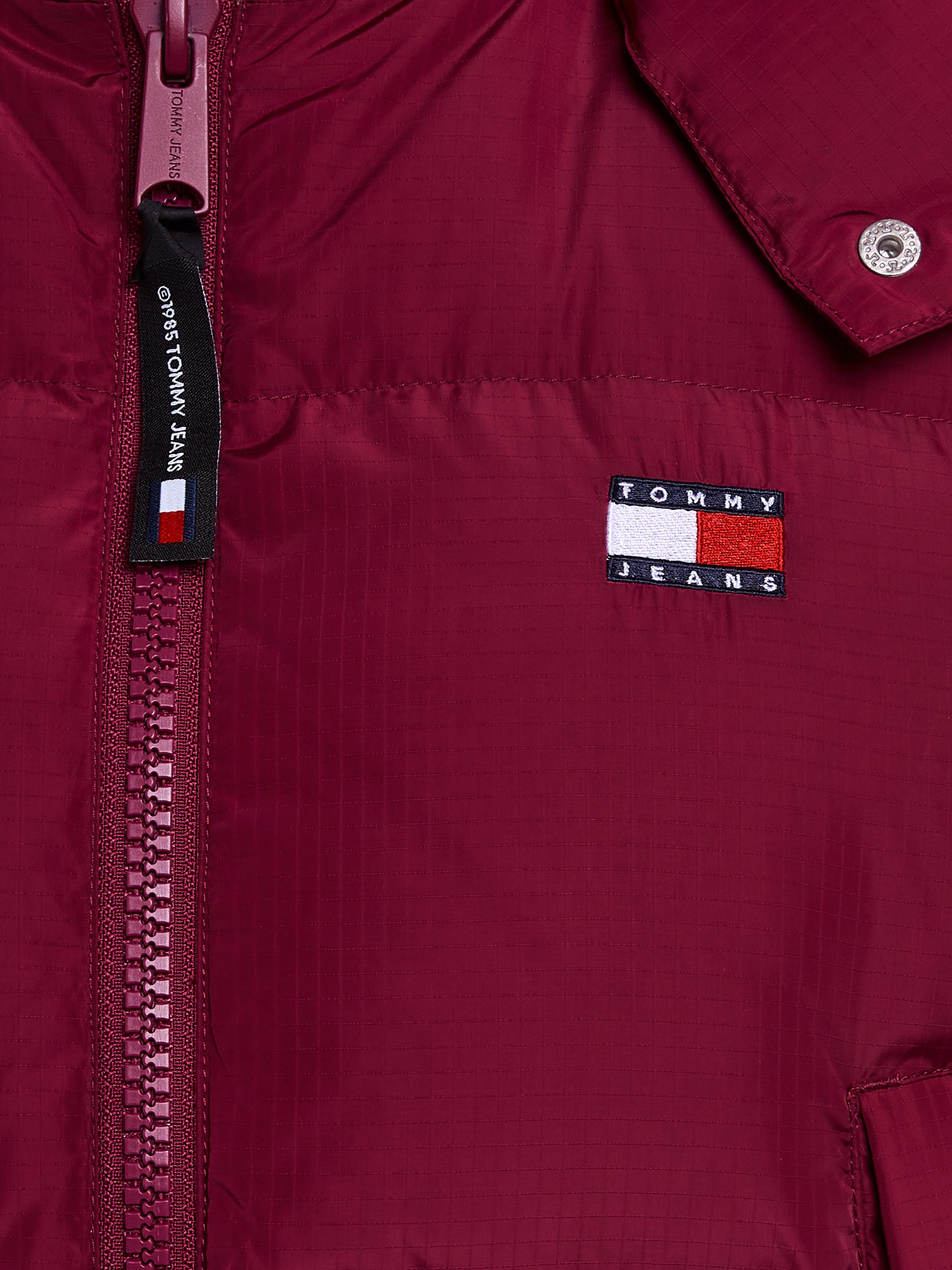 TOMMY JEANS Bodywarmer TJW CRP ALASKA PUFFER VEST in modieuze cropped vorm, puffer