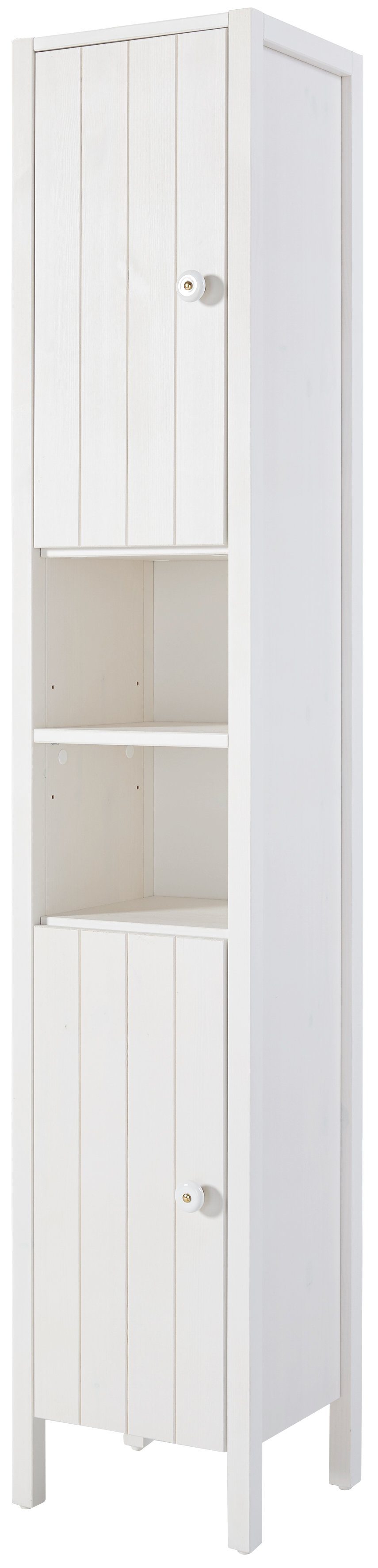 Home affaire Hoge kast TINA Badkamermeubel, kast, breedte 31,5 cm, massief hout