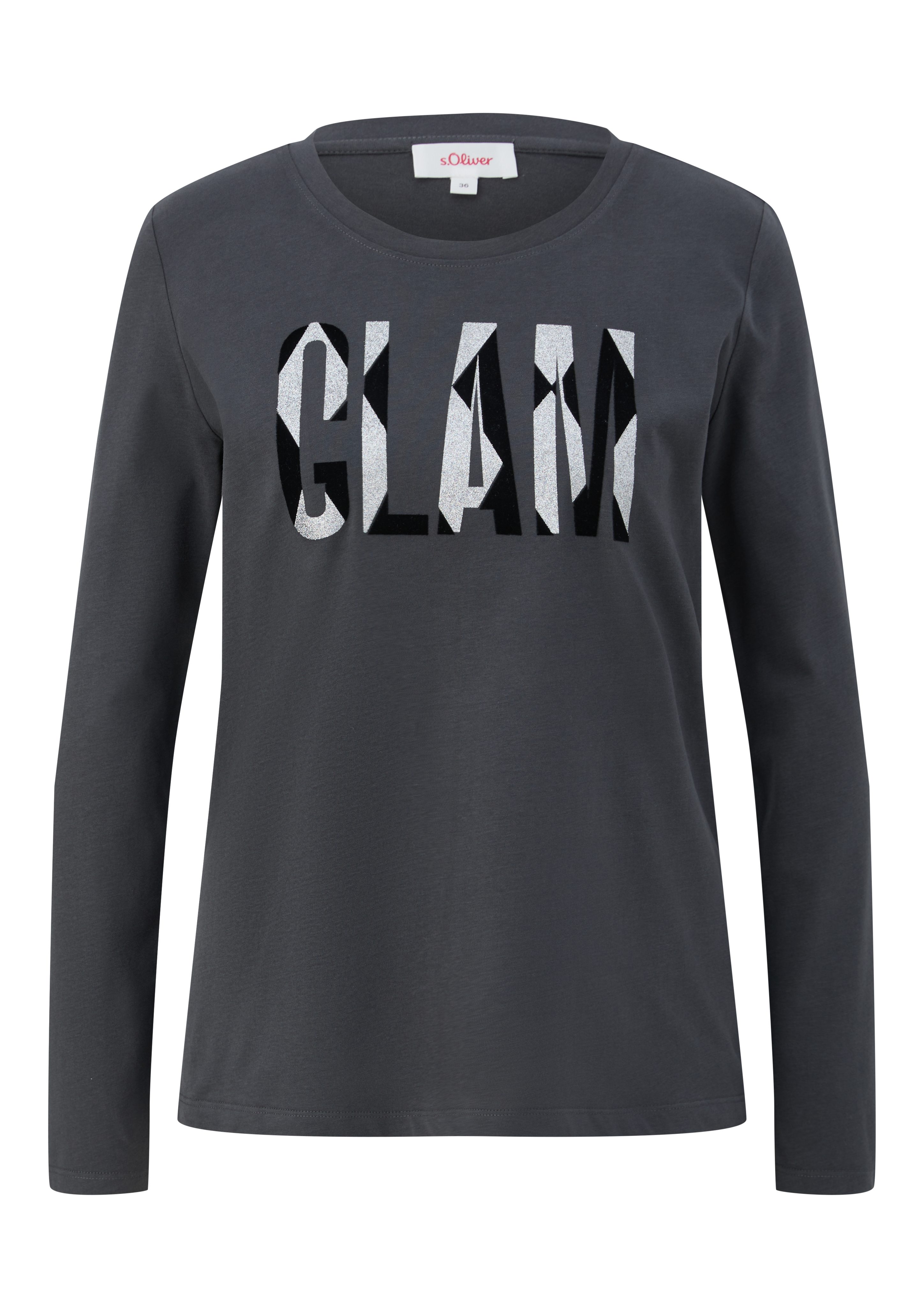 s.Oliver Shirt met lange mouwen met belettering