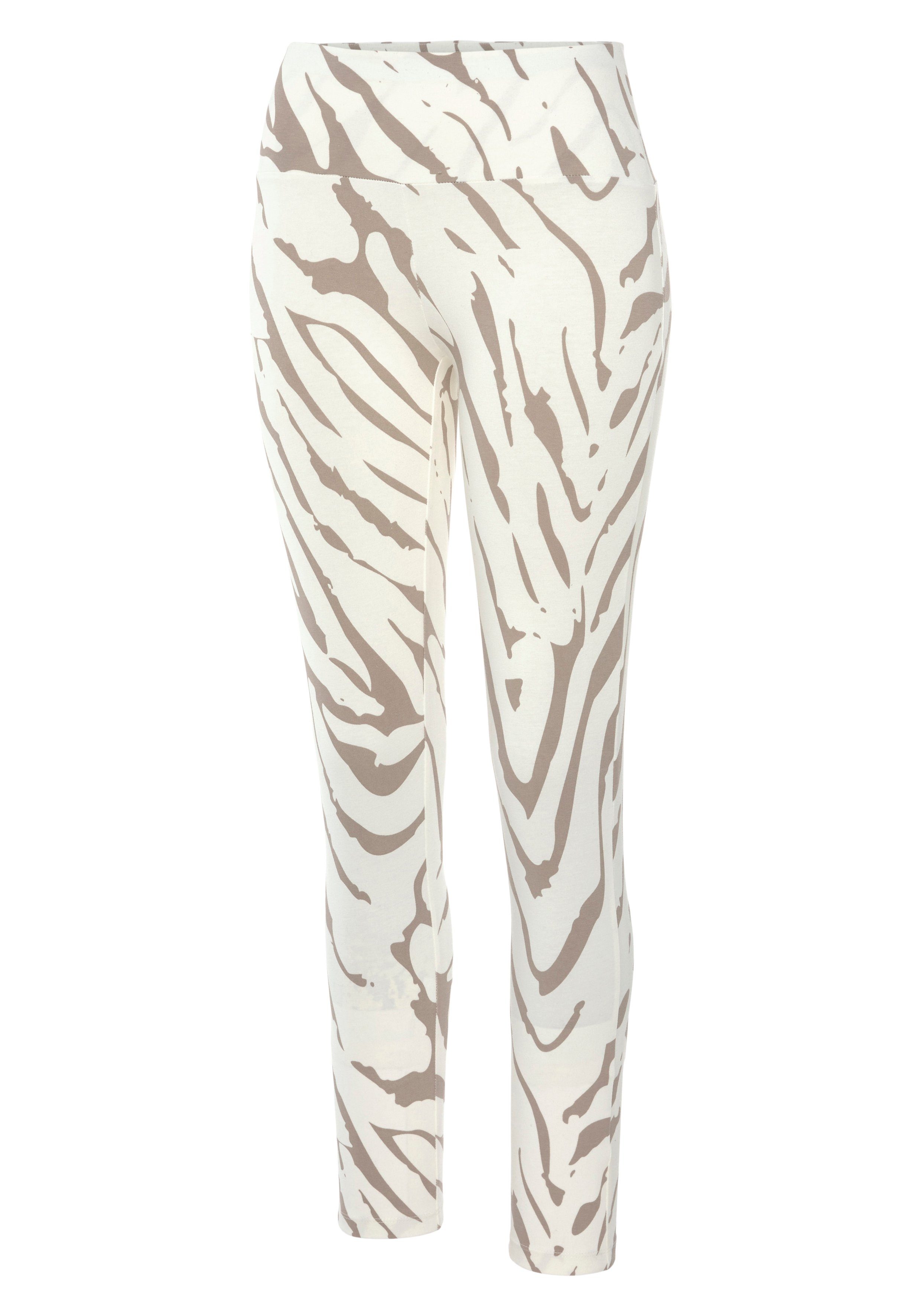 Lascana Legging -Loungebroek met zebramotief en brede band loungewear