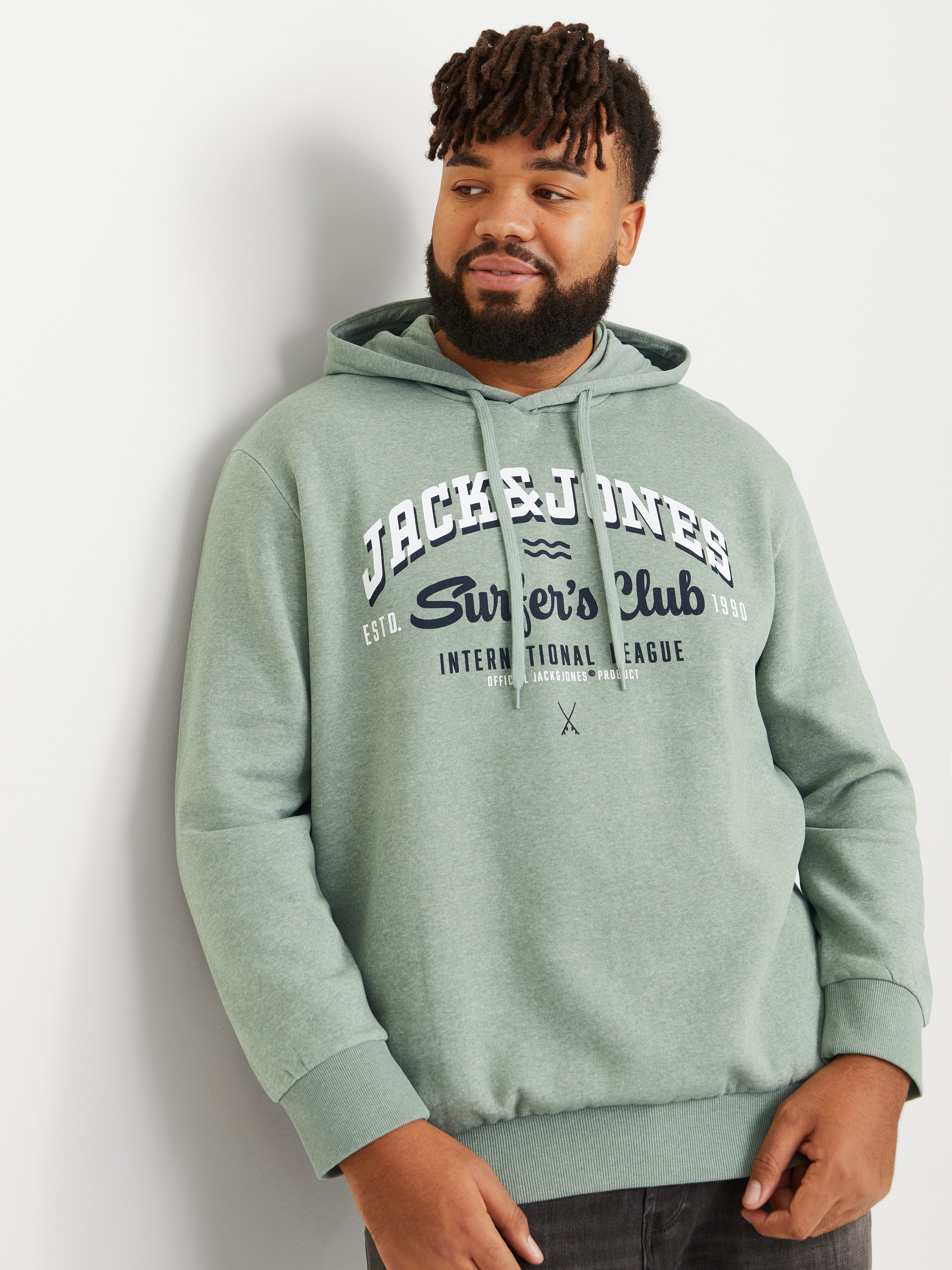 Jack & Jones PlusSize Hoodie JJELOGO SWEAT HOOD 2 COL 24 25 NOOS PLS