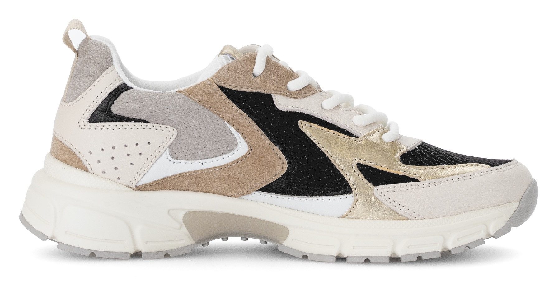 Gabor Sneakers met sleehak Florence , vrijetijdsschoen, lage schoen, veterschoen in comfortwijdte g (= breed)