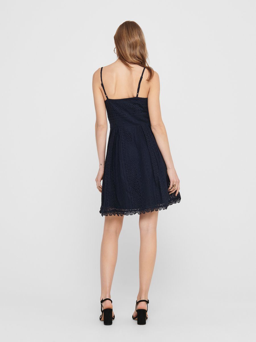Only Jurk met bandjes ONLHELENA LACE S/L SHORT DRESS WVN