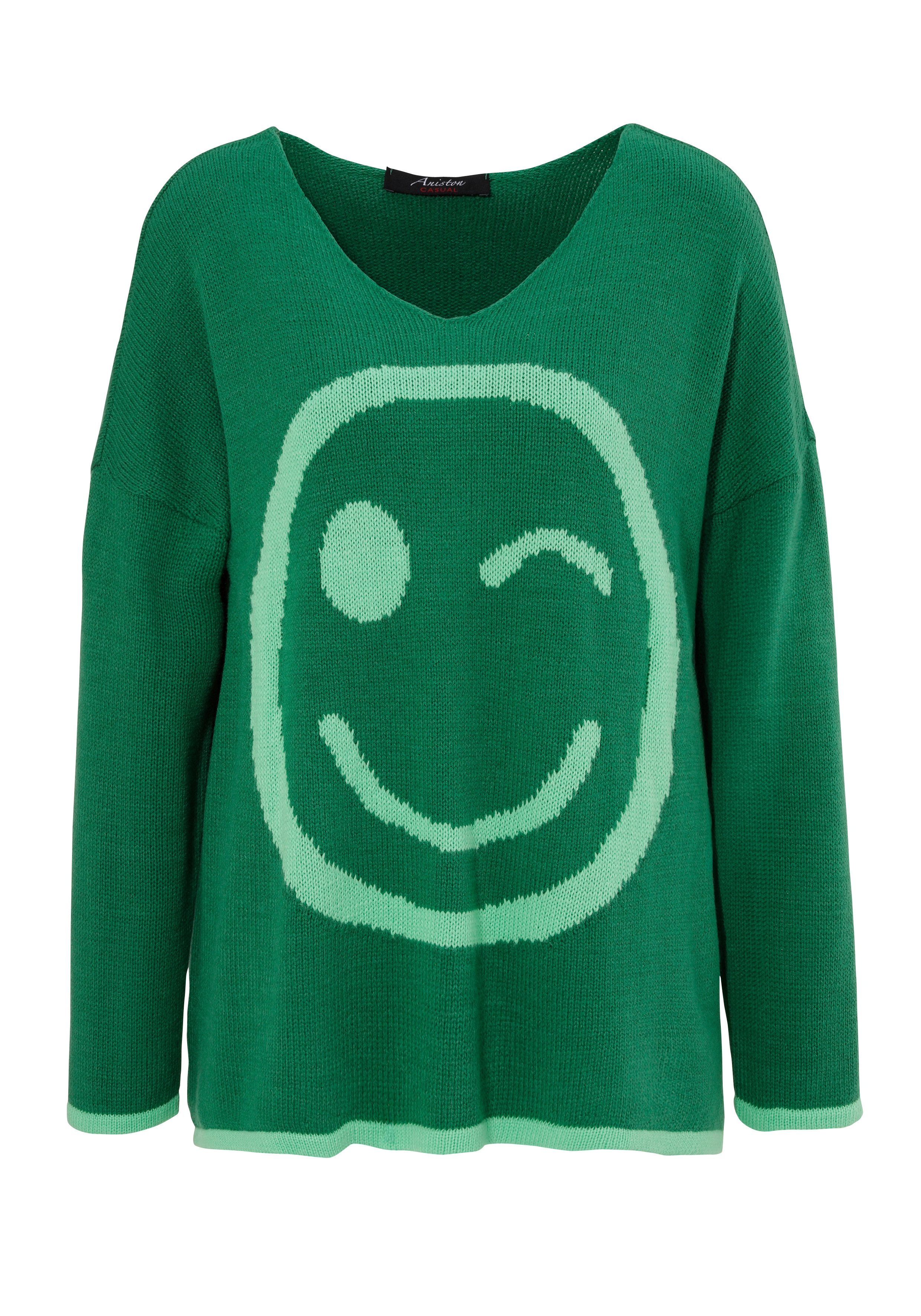Aniston CASUAL Gebreide trui met gebreid smiley