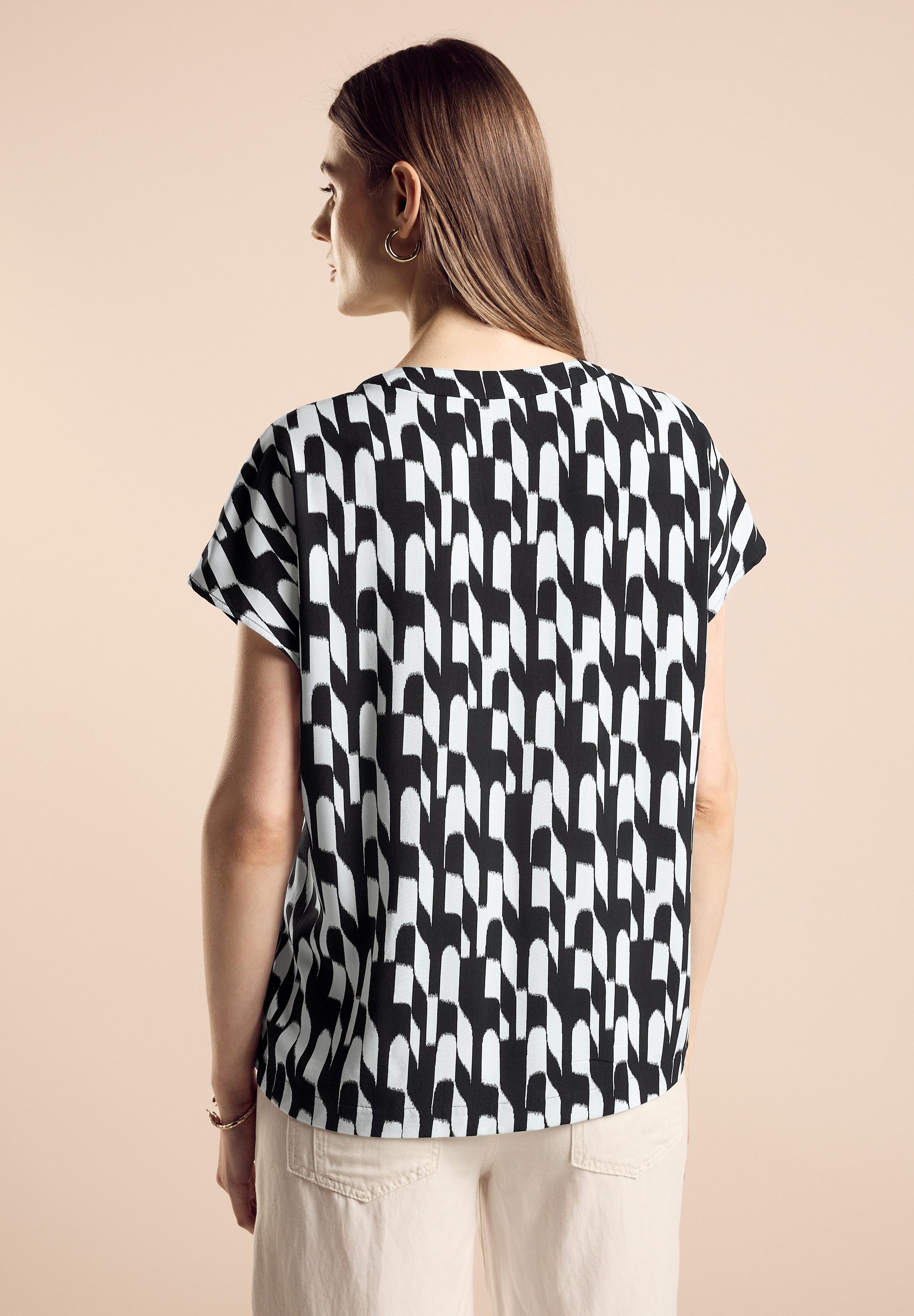 STREET ONE Gedessineerde blouse met grafisch patroon