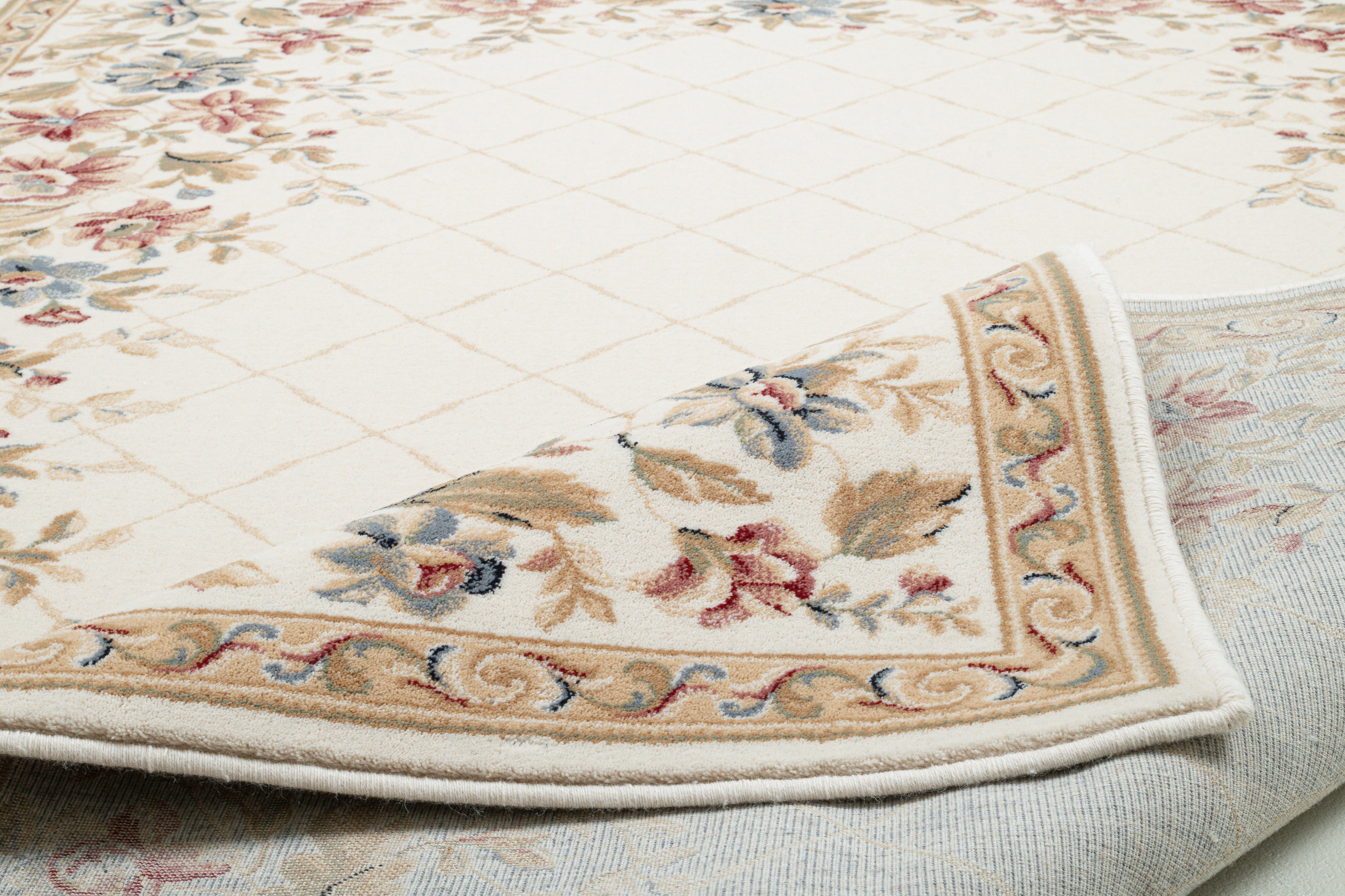 my home Wollen kleed Walchen 100% wol, bloemen design, met bies, landhuis, woonkamer