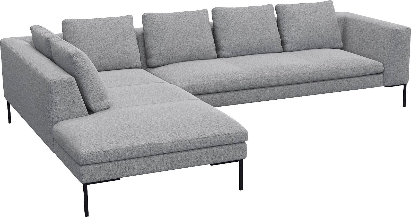 FLEXLUX Hoekbank Loano, super comfortabel zitcomfort door koudschuim in de zitting, L-vorm