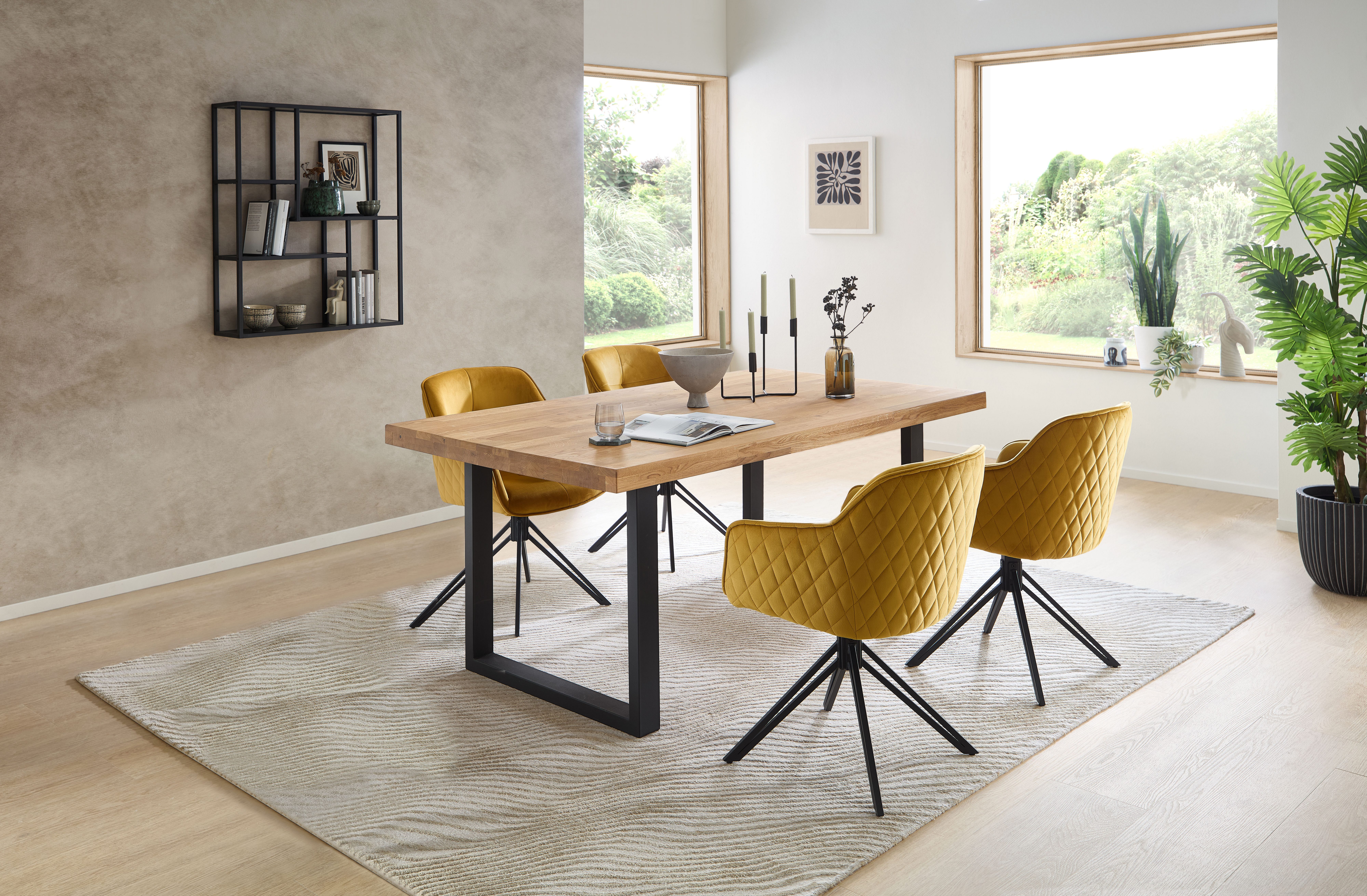 Stolkom Eettafel Chris eettafel eik massief hout, BxHxD 110x47x70 cm
