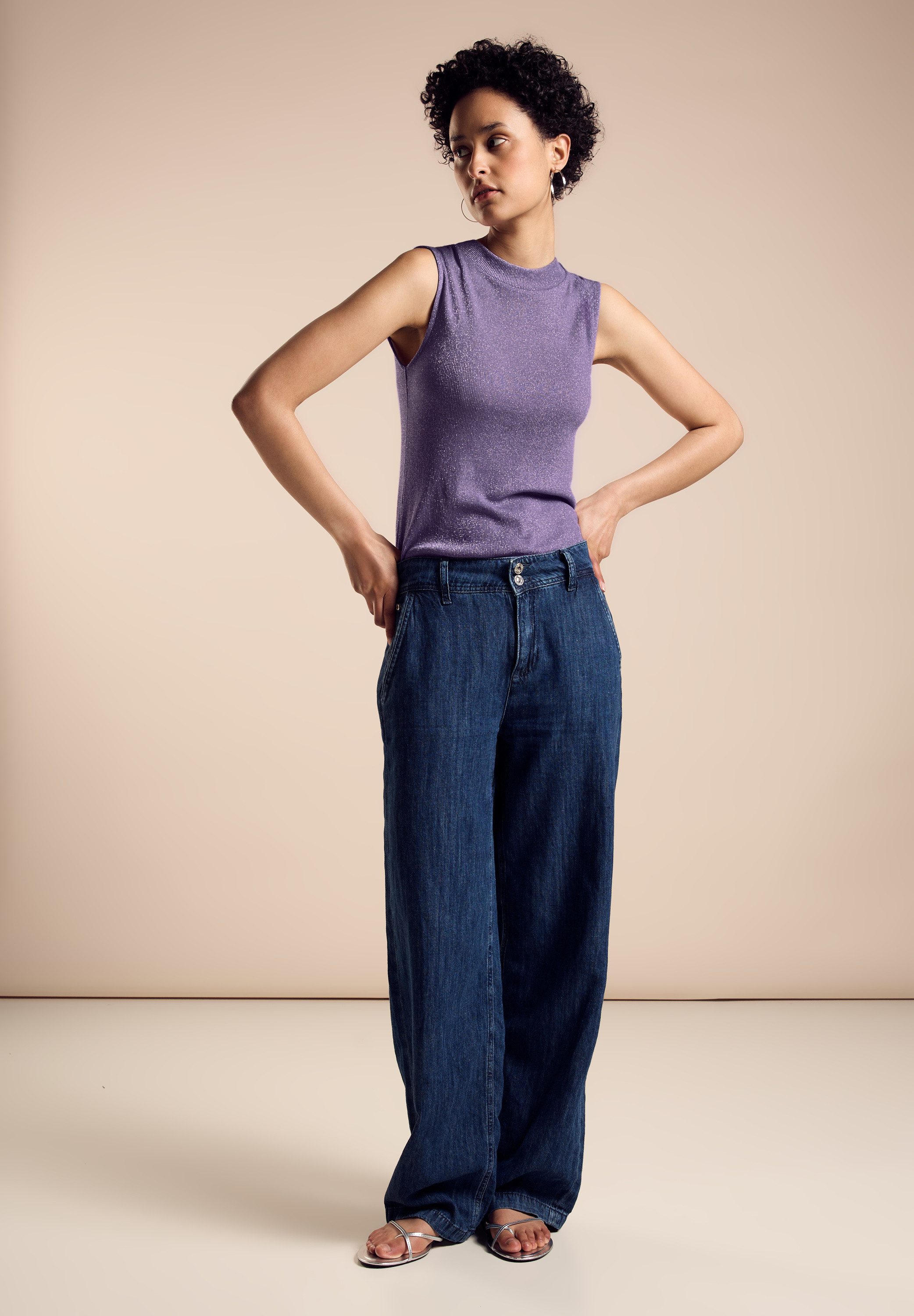 STREET ONE Shirttop met glanseffect