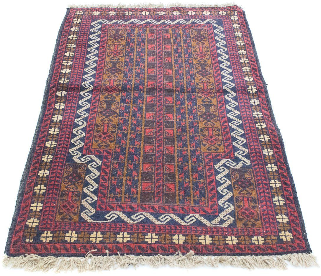 morgenland Wollen kleed Belutsch vloerkleed met de hand geknoopt bruin handgeknoopt