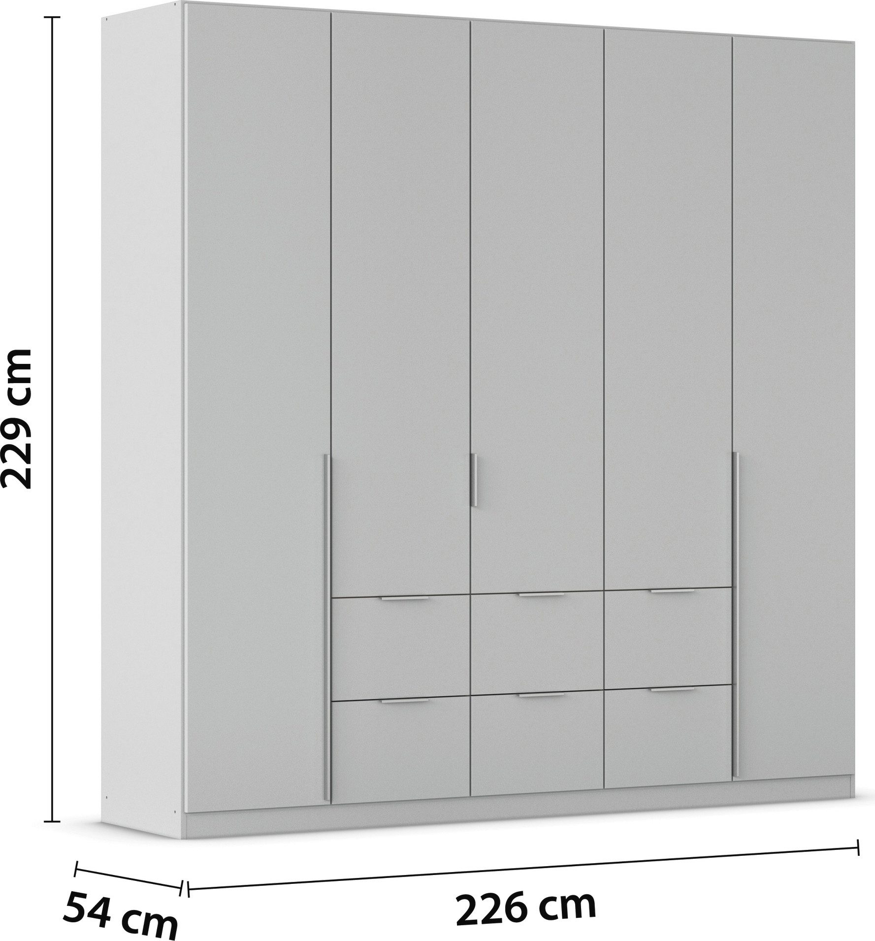 rauch Draaideurkast Kledingkast kast garderobe AGORDO met decor- of hoogglansfront