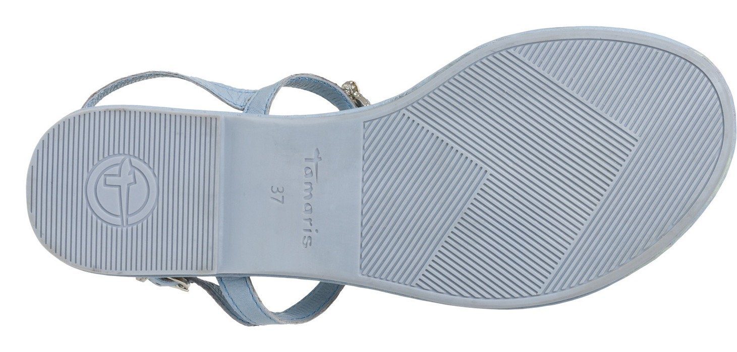 Tamaris Sandalen zomerschoen, sandaal, blokhak, met steentjesversiering