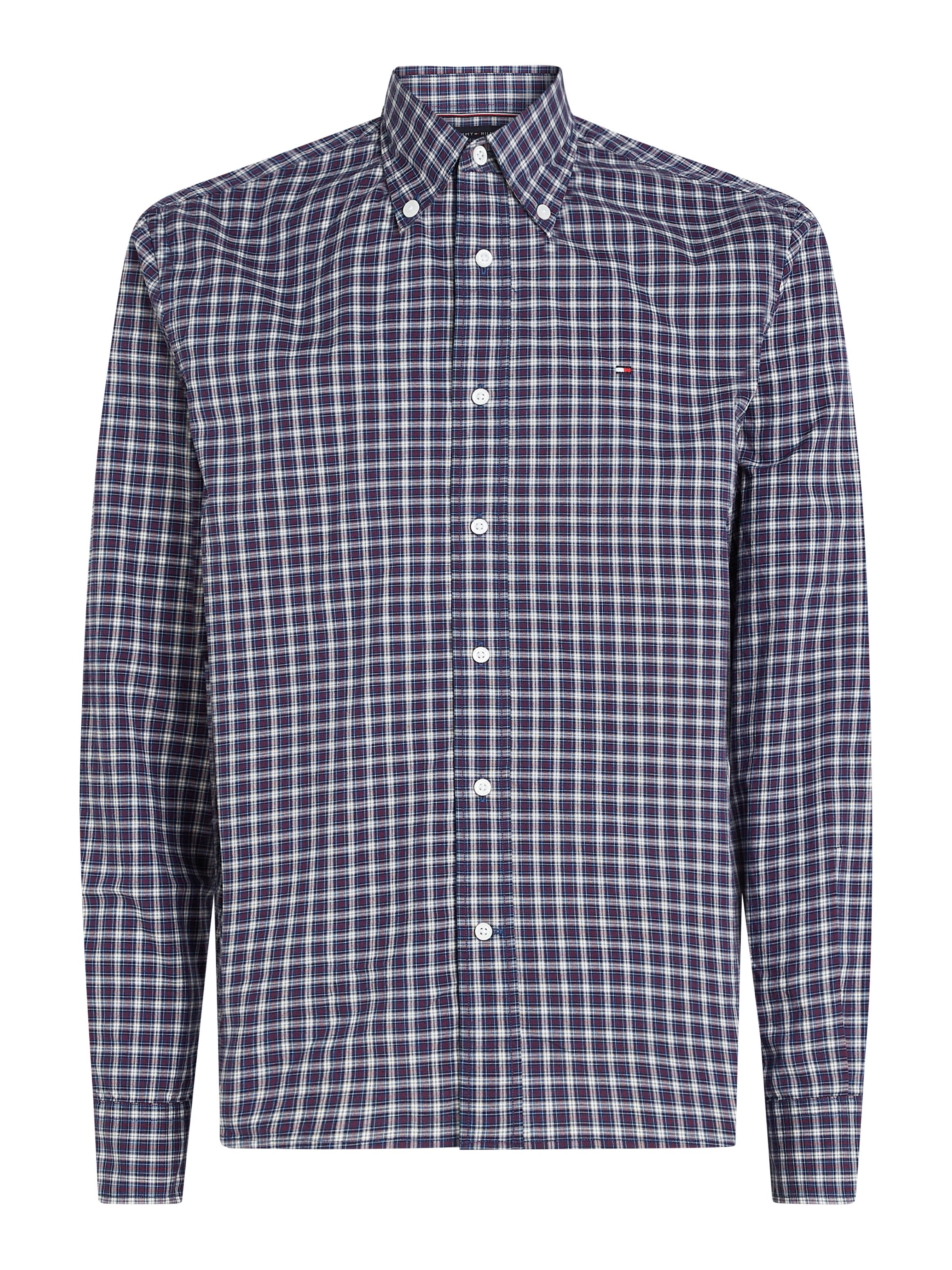 Tommy Hilfiger Overhemd met lange mouwen FLEX POPLIN MINI TARTAN RF SHIRT