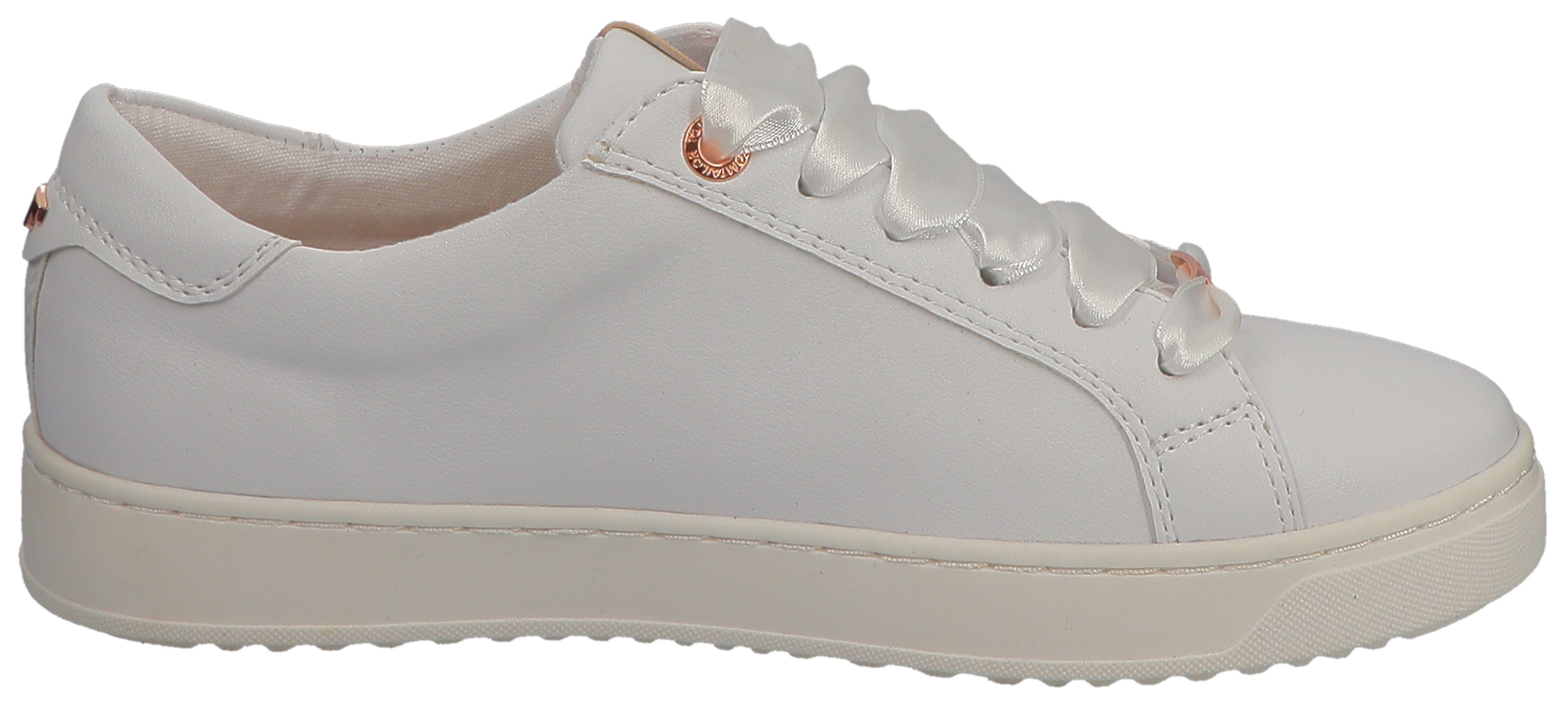 Tom Tailor Plateausneakers met kleurrijke bloemenprint, vrijetijdsschoen, lage schoen, veterschoen