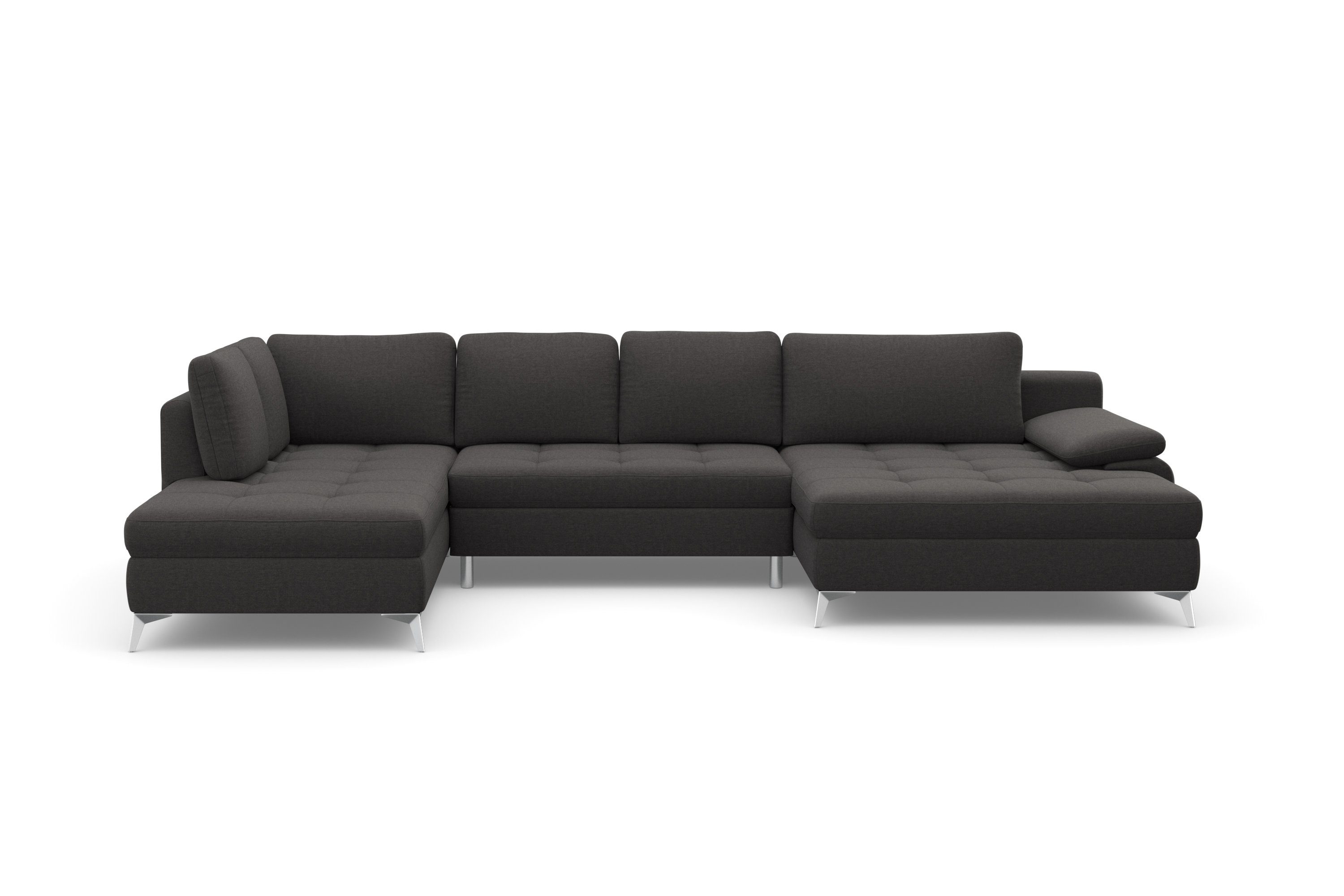 sit&more Zithoek Latigo U-vorm met mega-récamier, naar keuze met slaapfunctie en bedkist