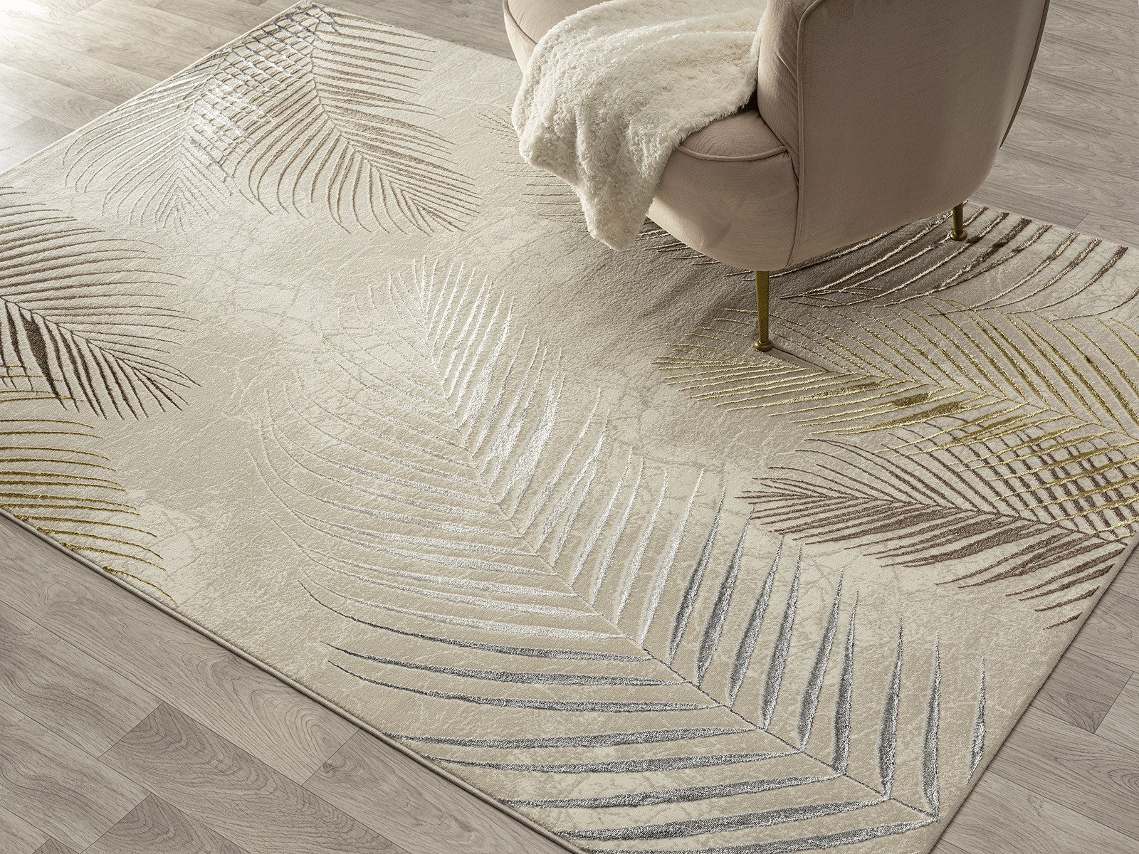 The carpet Vloerkleed Mila moderne woonkamer tapijt met elegant glanzende pool