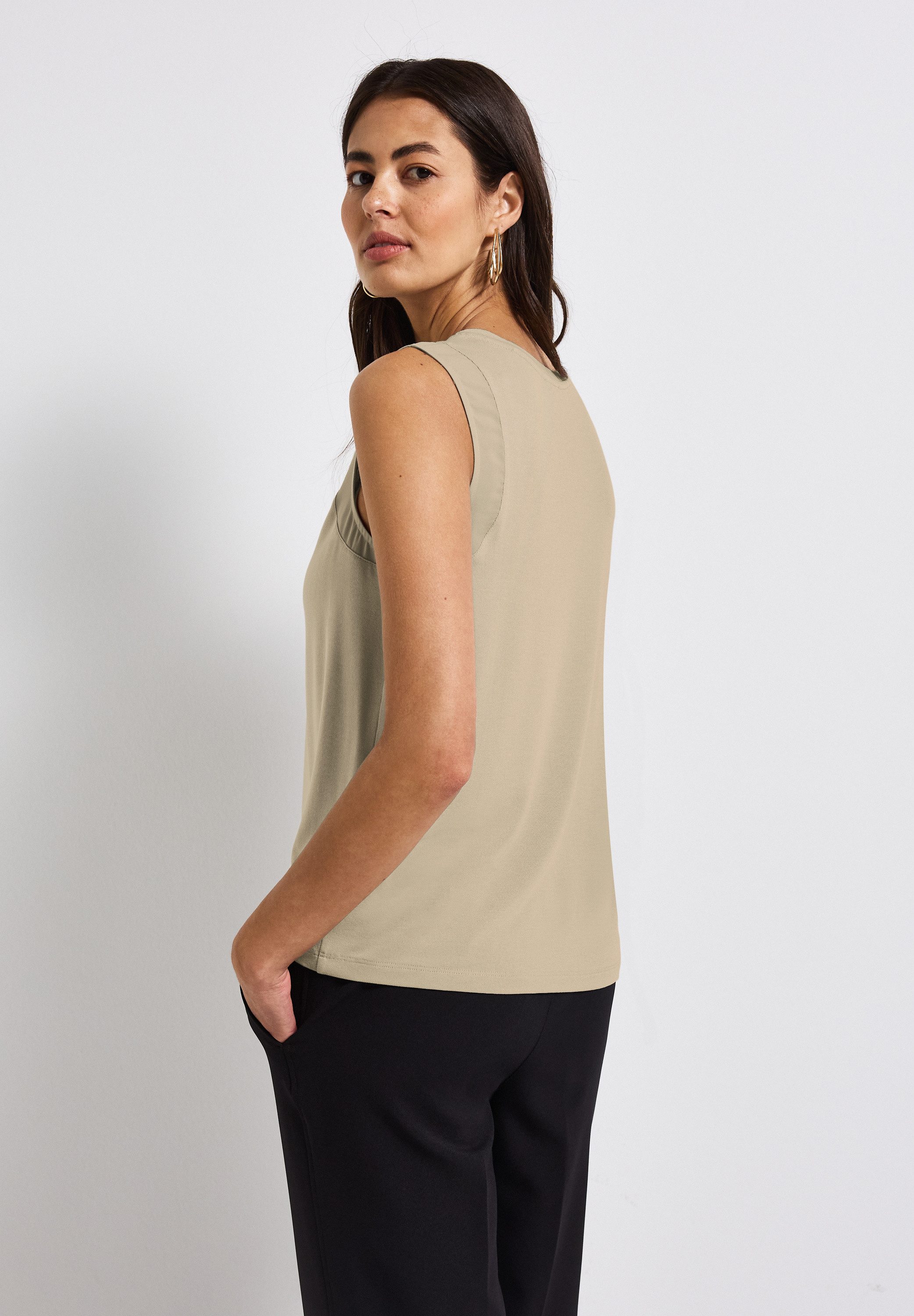 STREET ONE Top met chiffondetails
