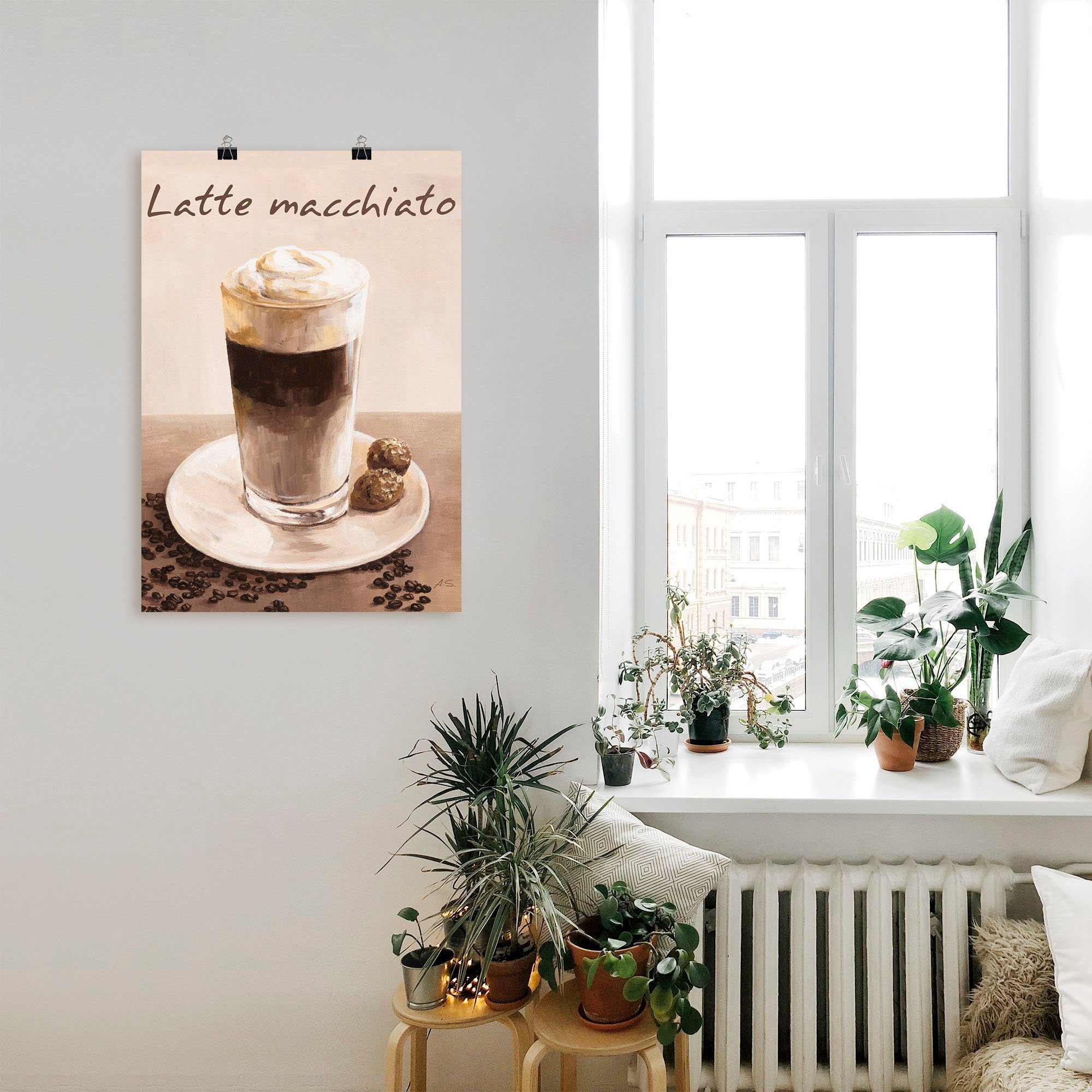 Artland Artprint Latte macchiato - koffie als poster, muursticker in verschillende maten