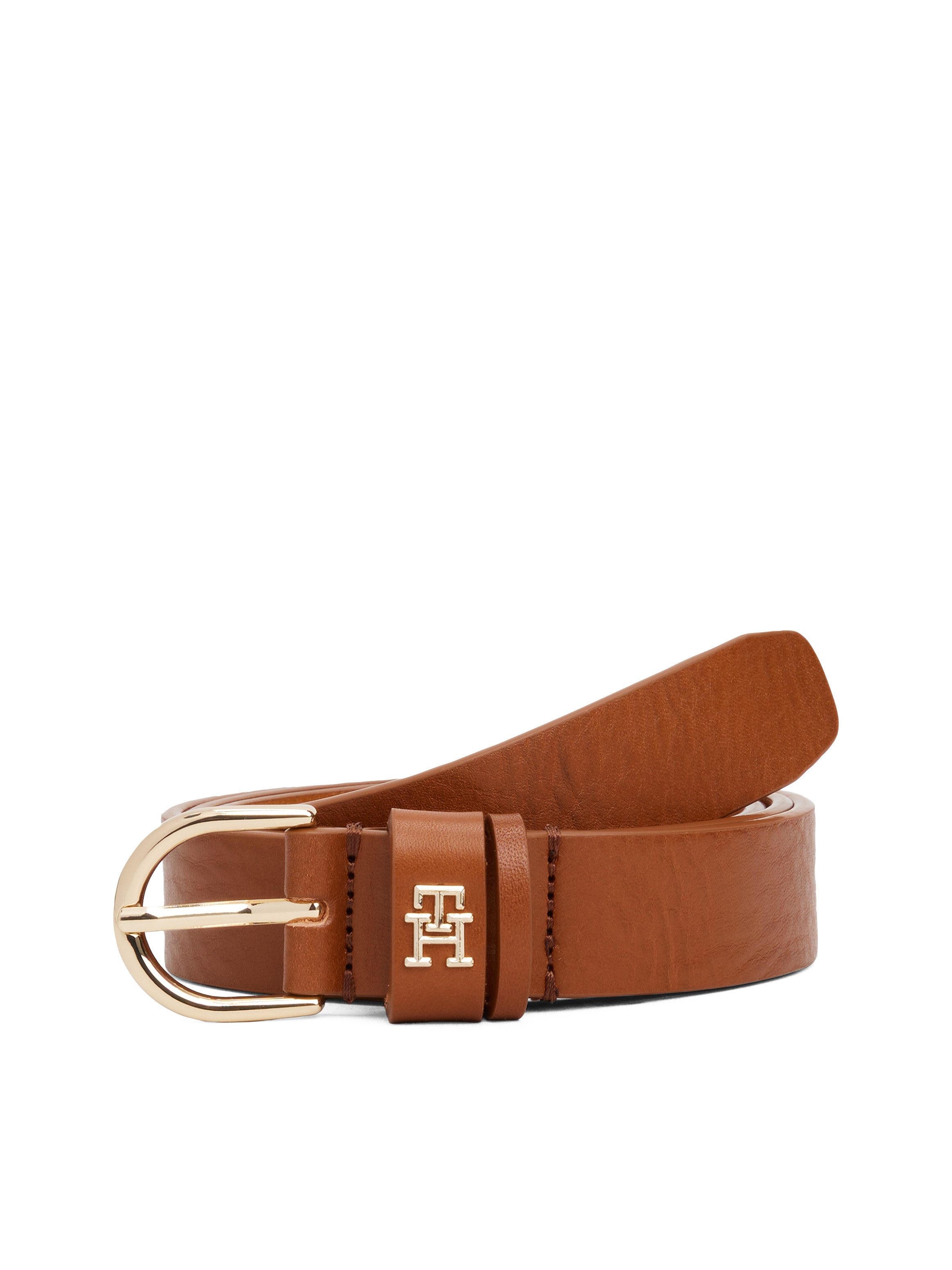 Tommy Hilfiger Leren riem ESSENTIAL EFFORTLESS 2.5 Logo-embleem, zachte haptiek, ovale eenvoudige pin sluiting