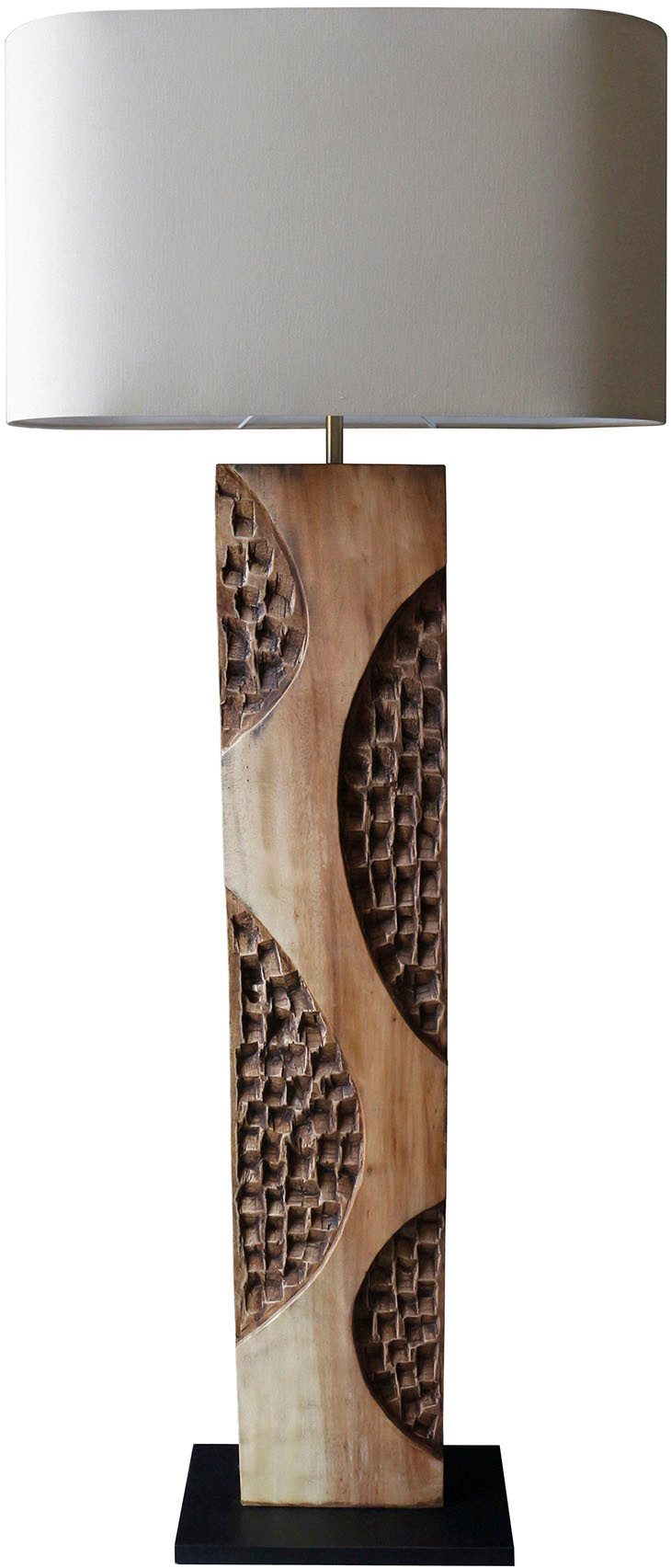 SalesFever Staande lamp Acacia met de hand gemaakt (1 stuk) vloerlampen beige