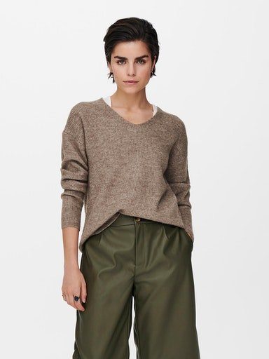 NU 20% KORTING: Only Gebreide trui ONLCAMILLA V-NECK L-S PULLOVER KNT NOOS