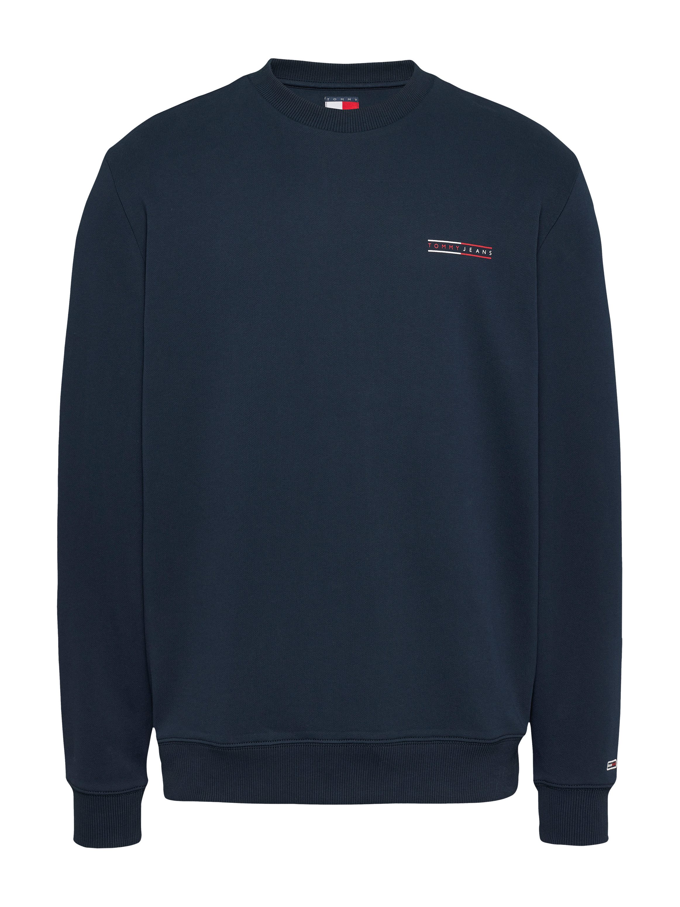 TOMMY JEANS Sweatshirt TJM REG ENTRY GRAPHIC CREW EXT licht overlappende schouders, kleine print op de borst