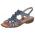 remonte sandalen met bloemapplicatie blauw