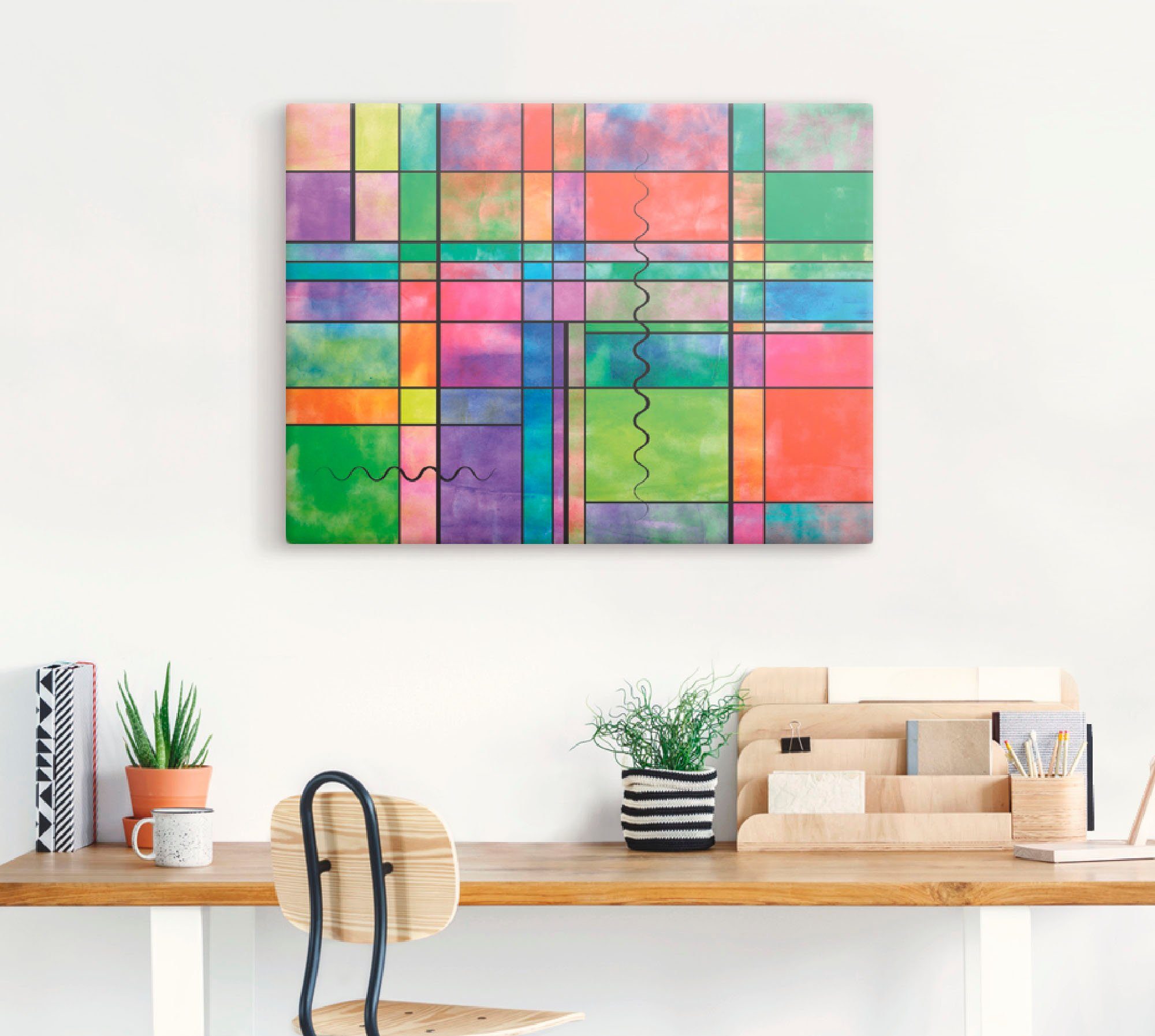 Artland Artprint Multicolour Abstract als artprint op linnen, muursticker of poster in verschillende maten